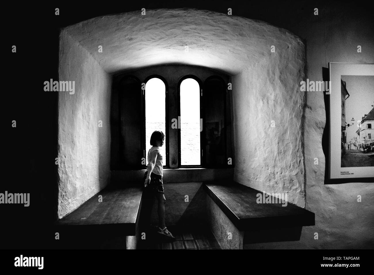 Zagabria, Croazia - 15 luglio 2017. Piscina di Torre Lotrscak nella parte vecchia della città Gradec o Gornji Grad (Città alta) di Zagabria, Croazia. Foto Stock