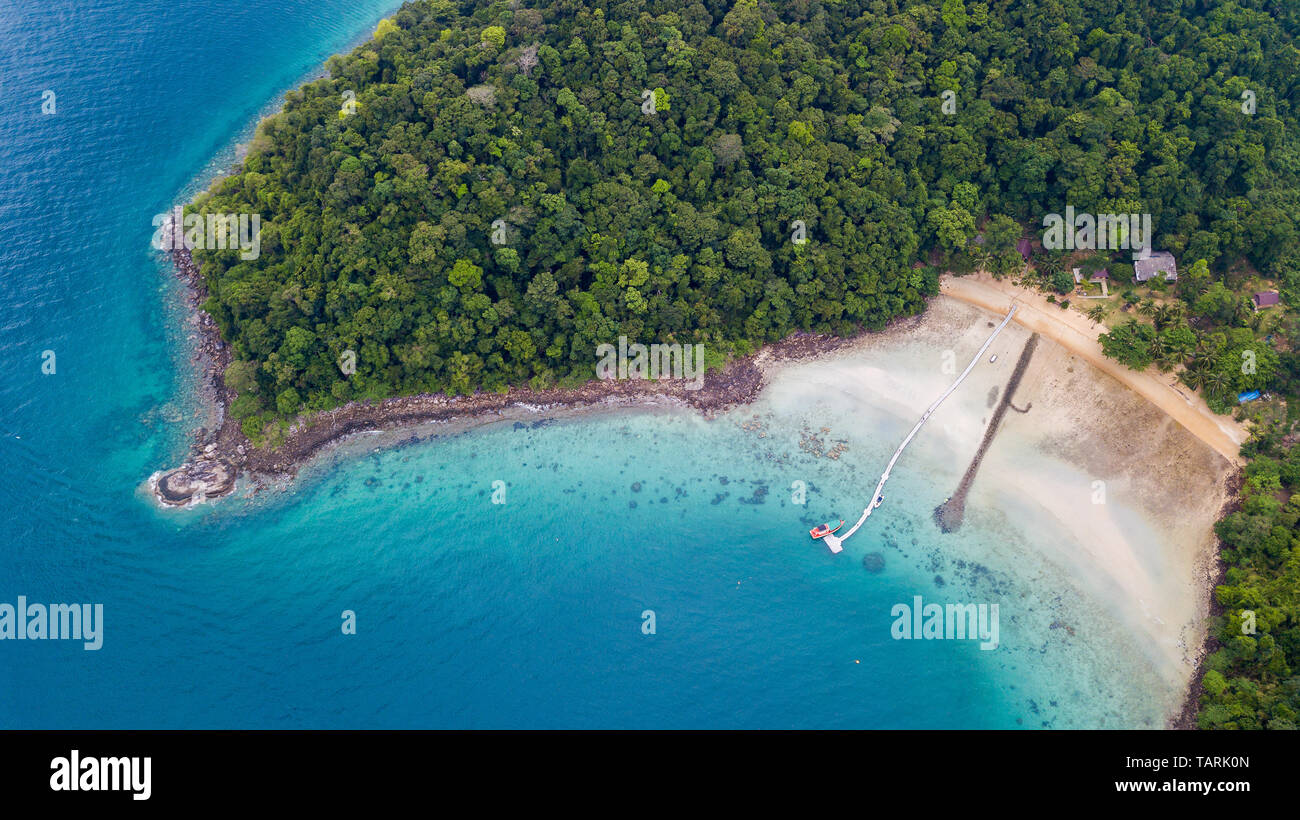 Koh Rang in Mu Koh Chang National Park, Trat, Thaialnd: popolari luoghi che i turisti piace fare immersioni, guardare i pesci e coralli subacqueo. Foto Stock