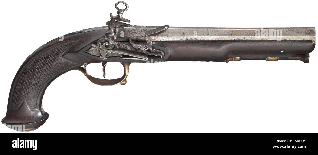 Piccole armi, pistole, flintlock pistola, Miquelet serratura, Napoli, 1800, Additional-Rights-Clearance-Info-Not-Available Foto Stock