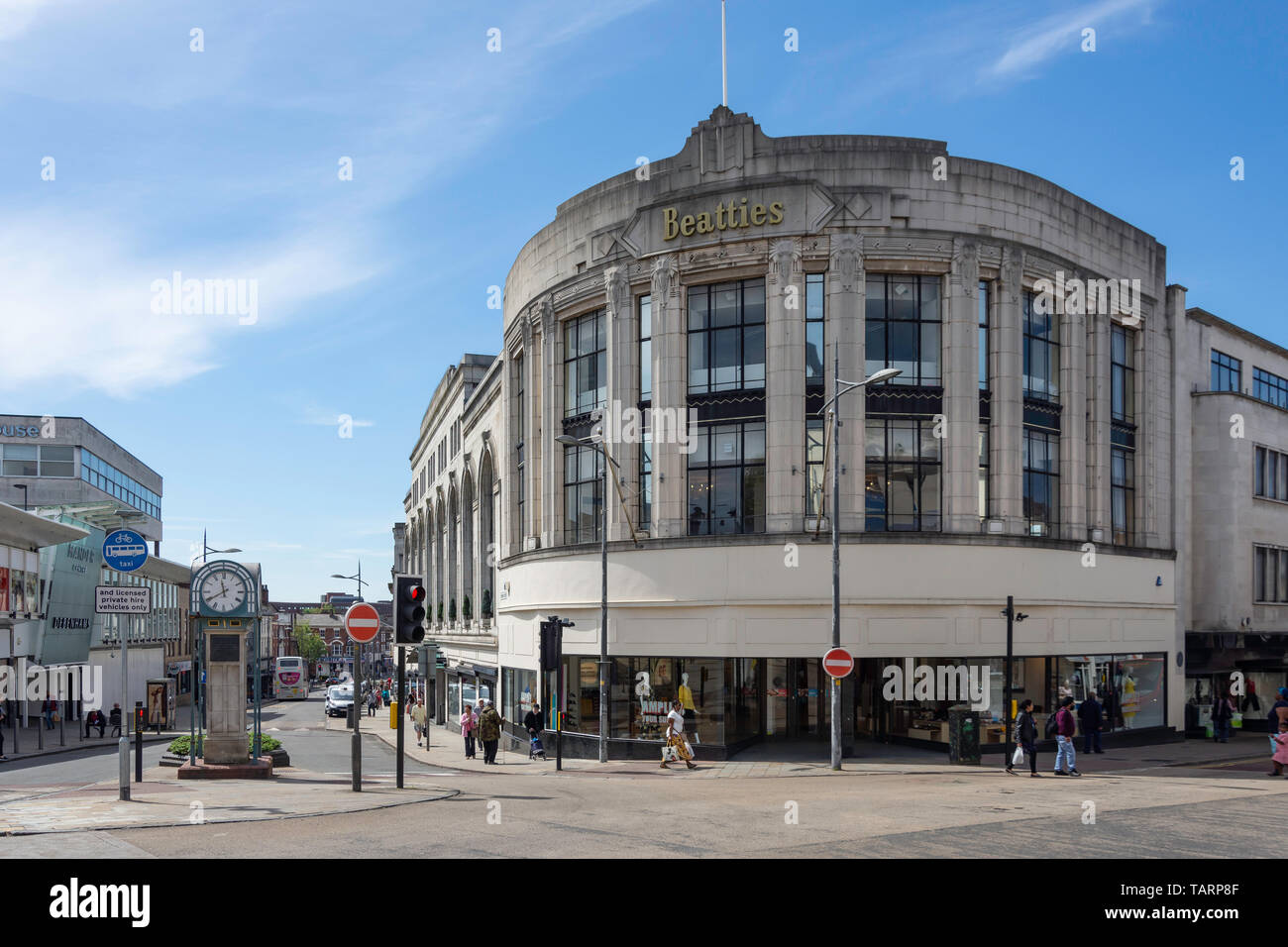 Casa dei grandi magazzini Fraser, Queen Square, Wolverhampton, West Midlands, Inghilterra, Regno Unito Foto Stock