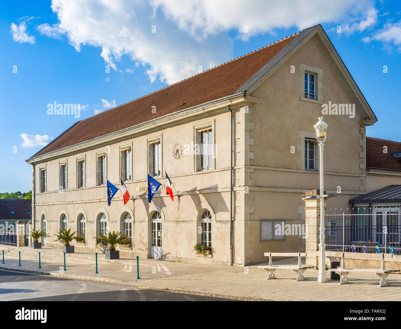 Mairie / town hall in La Roche Posay, Vienne, in Francia. Foto Stock