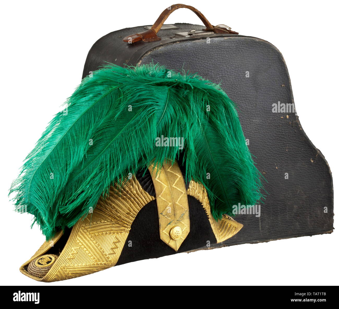 PIUMA casco nero con ARGENTO BRAID dettaglio e PLUME Costume Accessori