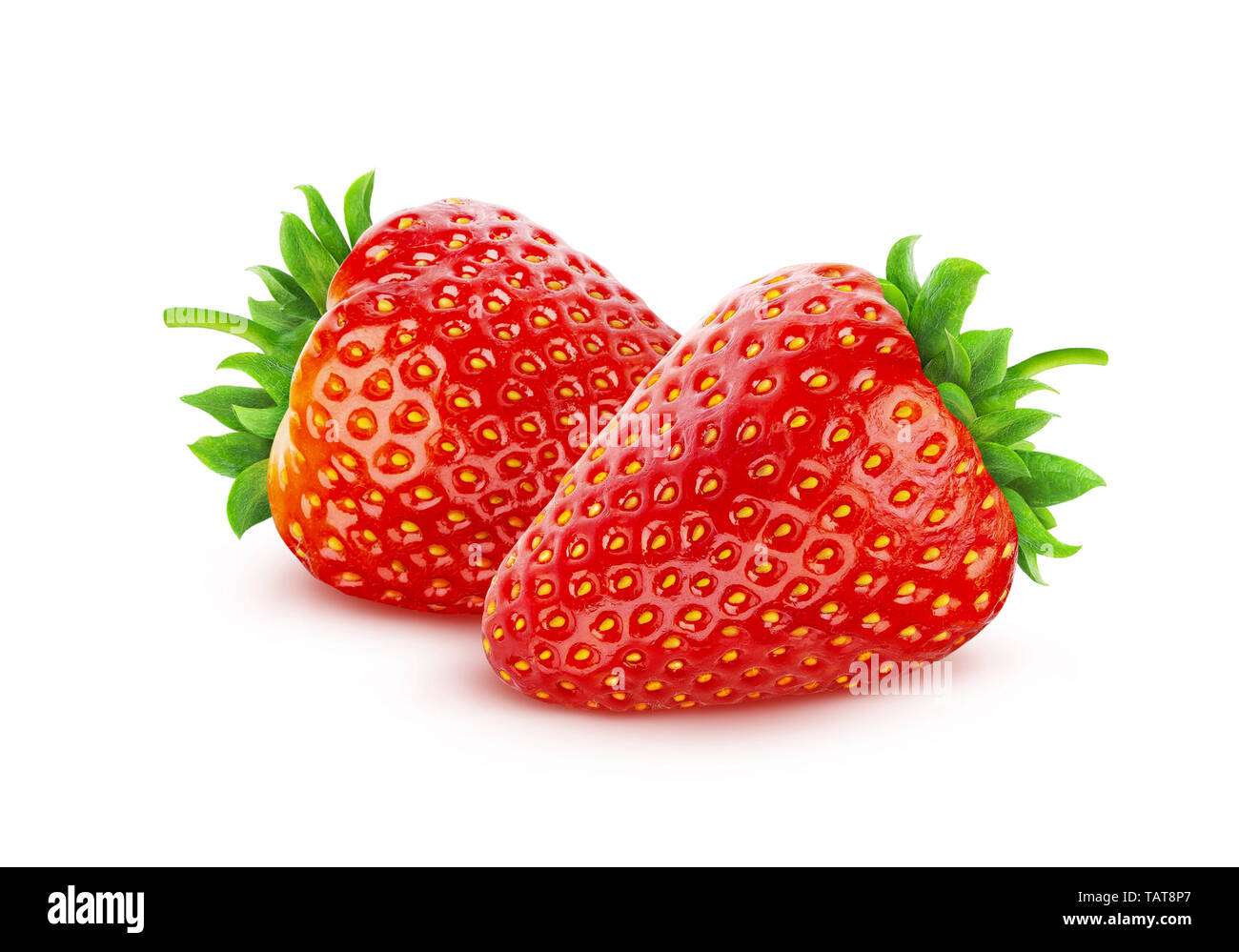 Fragola isolato su sfondo bianco con tracciato di ritaglio Foto Stock