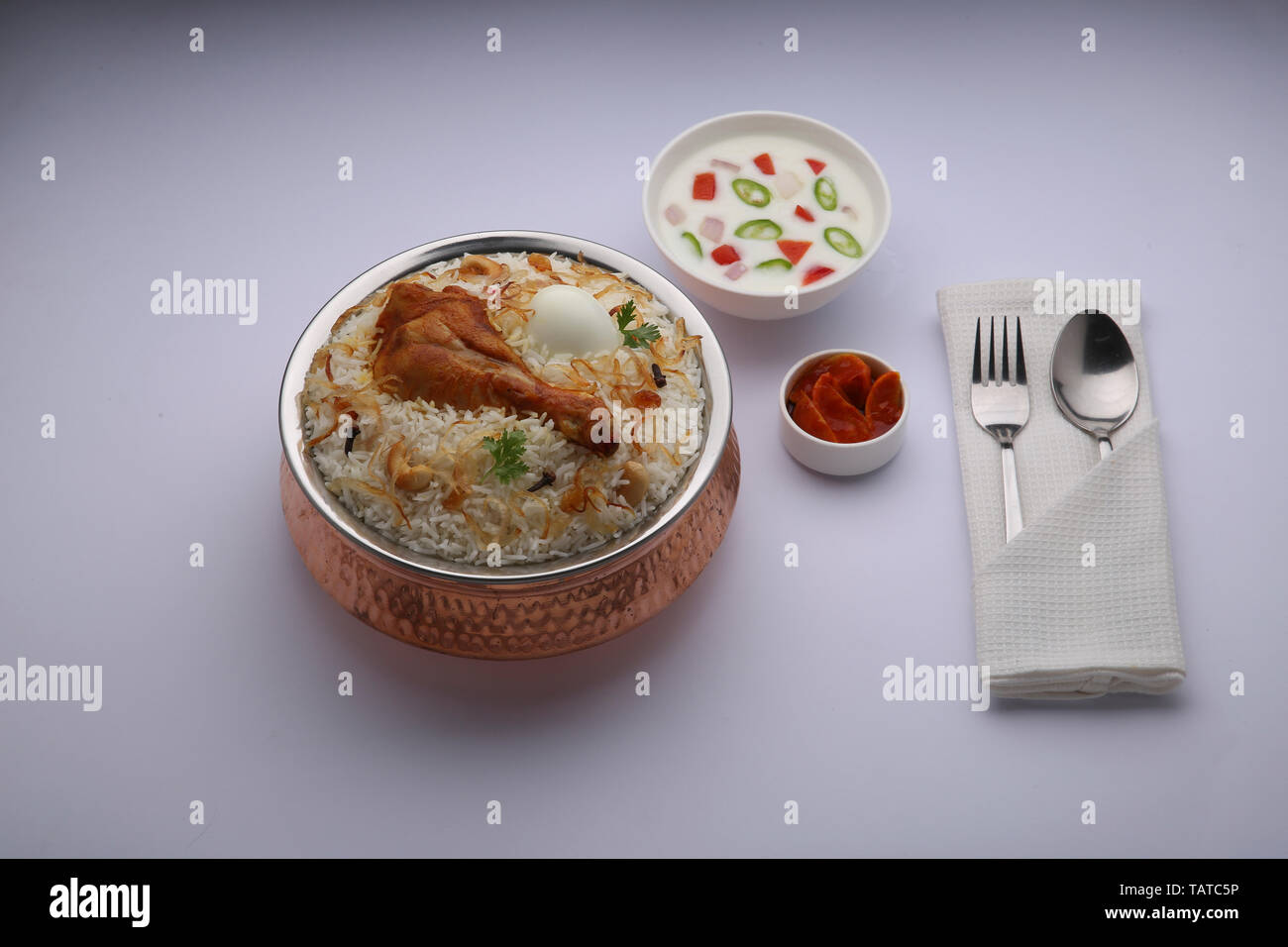 biriyani di pollo in stile indiano meridionale Foto Stock