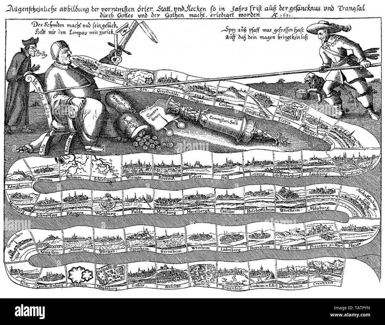 L'invasione svedese del Sacro Romano Impero Foto Stock