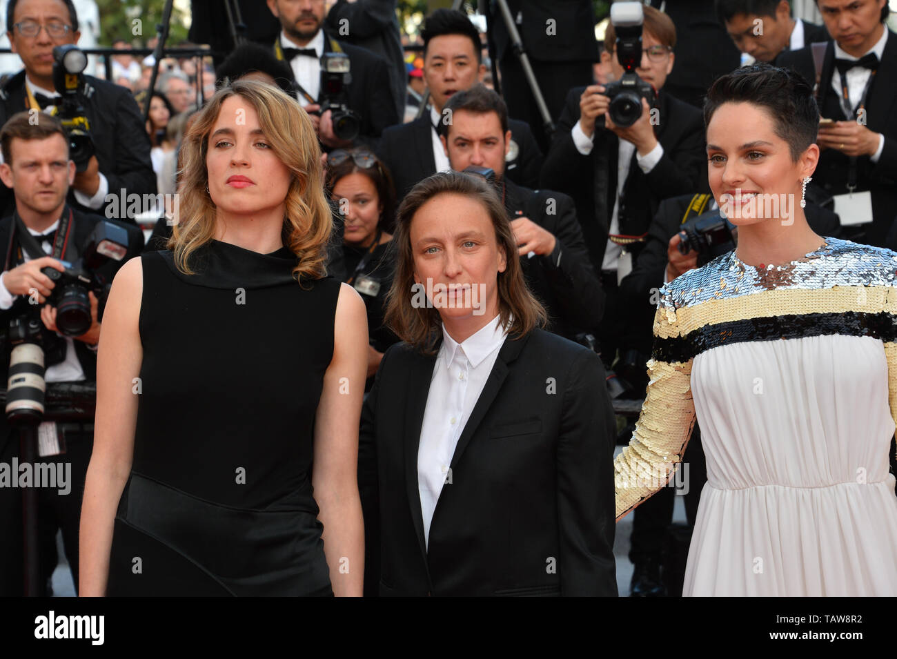 CANNES, Francia. 25 maggio 2019: Merlant Noemie, Celine Sciamma, Adele Haenel presso La Palme d'Or Awards photocall presso la 72a edizione del Festival de Cannes. Immagine: Paul Smith / Featureflash Foto Stock