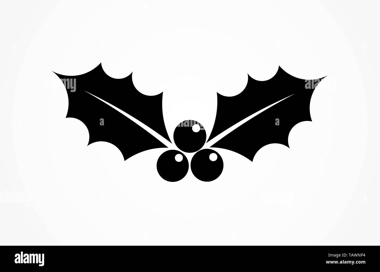 Natale holly berry icona. Illustrazione Vettoriale Illustrazione Vettoriale