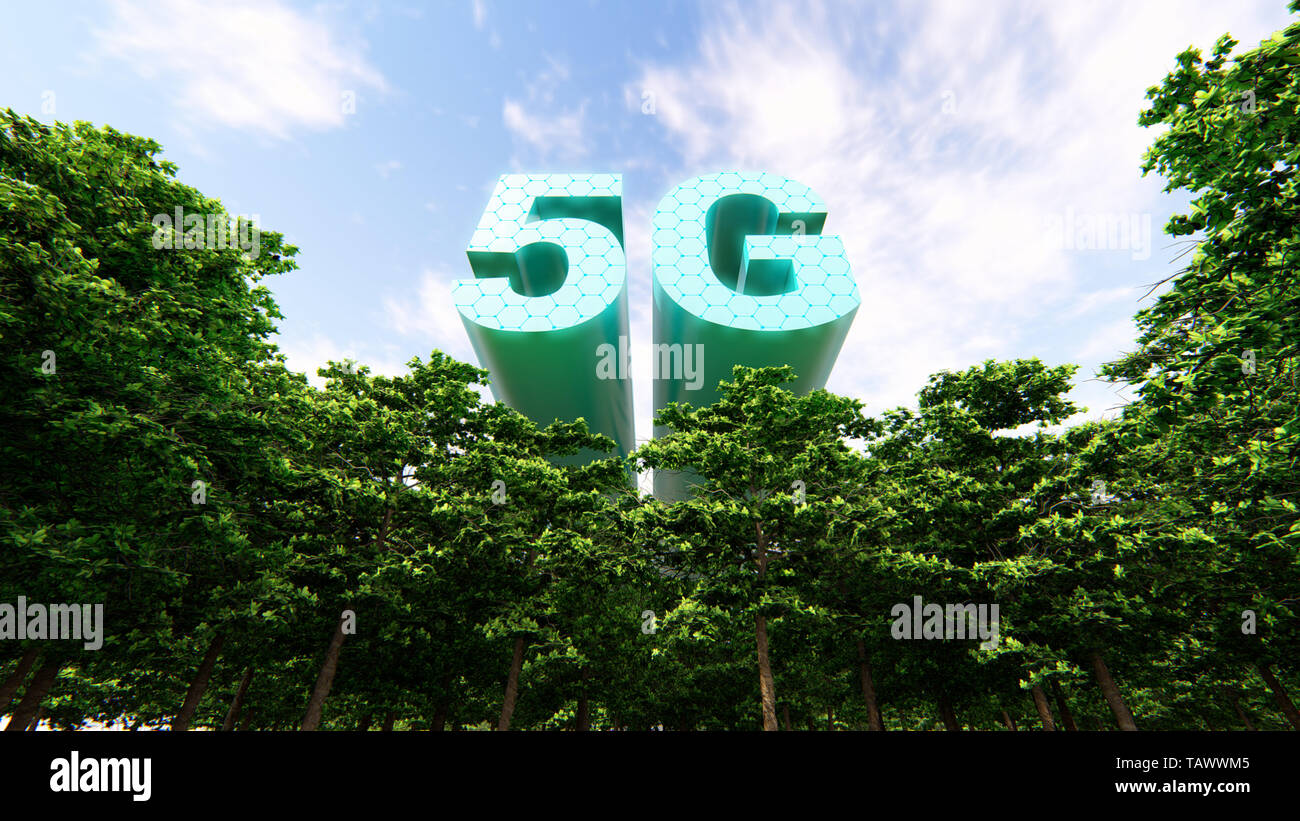 5G reti tecnologiche concetto Foto Stock