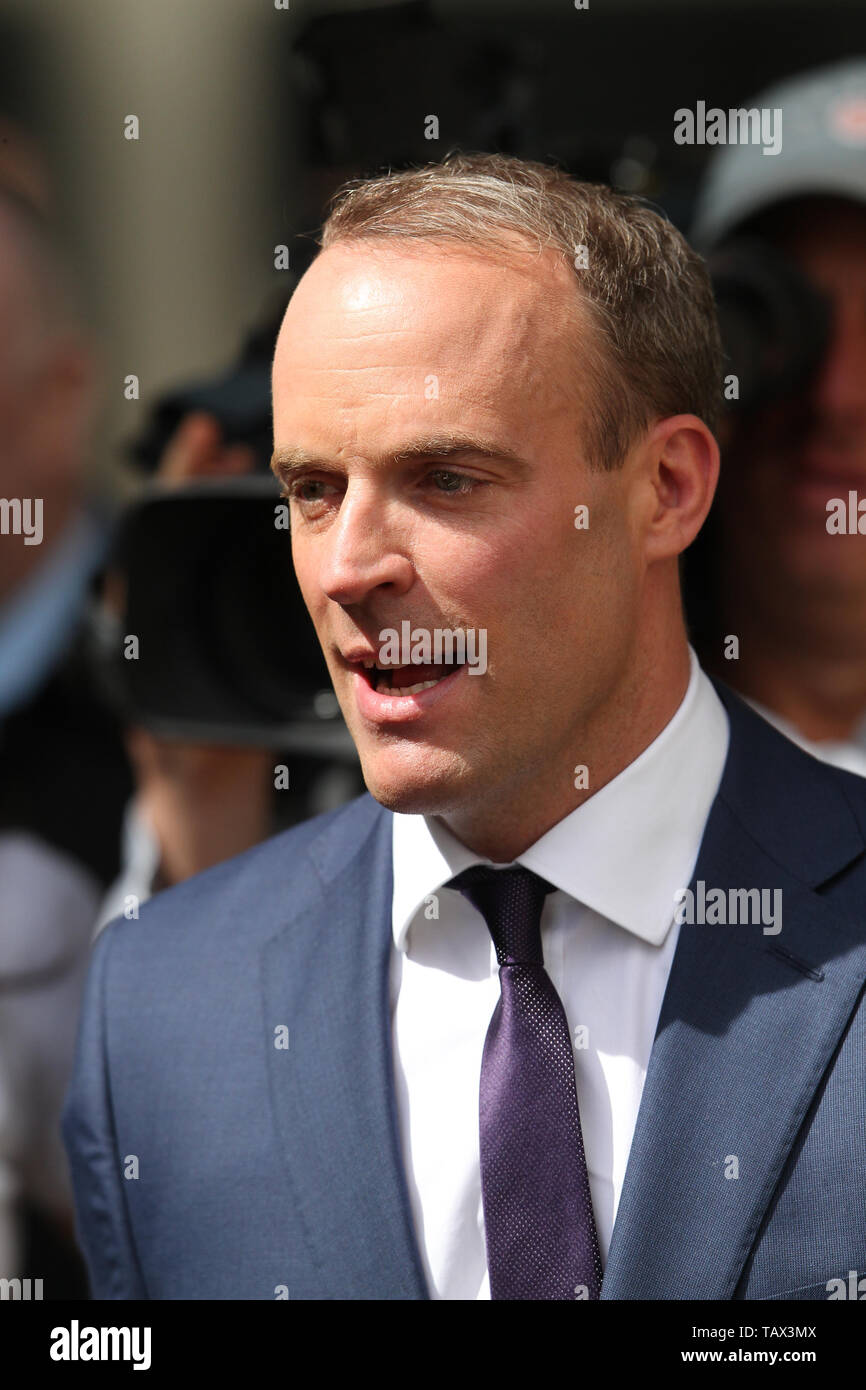 Londra - 26 Maggio 2019: Dominic Raab MP visto presso la BBC Studios di Londra Foto Stock