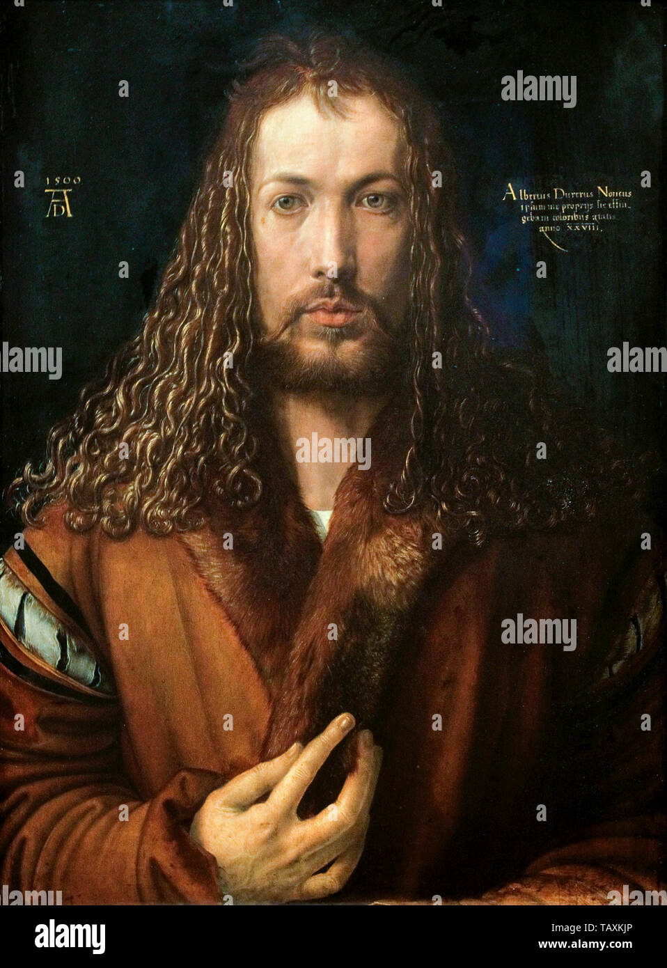 Albrecht Dürer, autoritratto all età di vent anni otto, pittura, 1500 Foto Stock