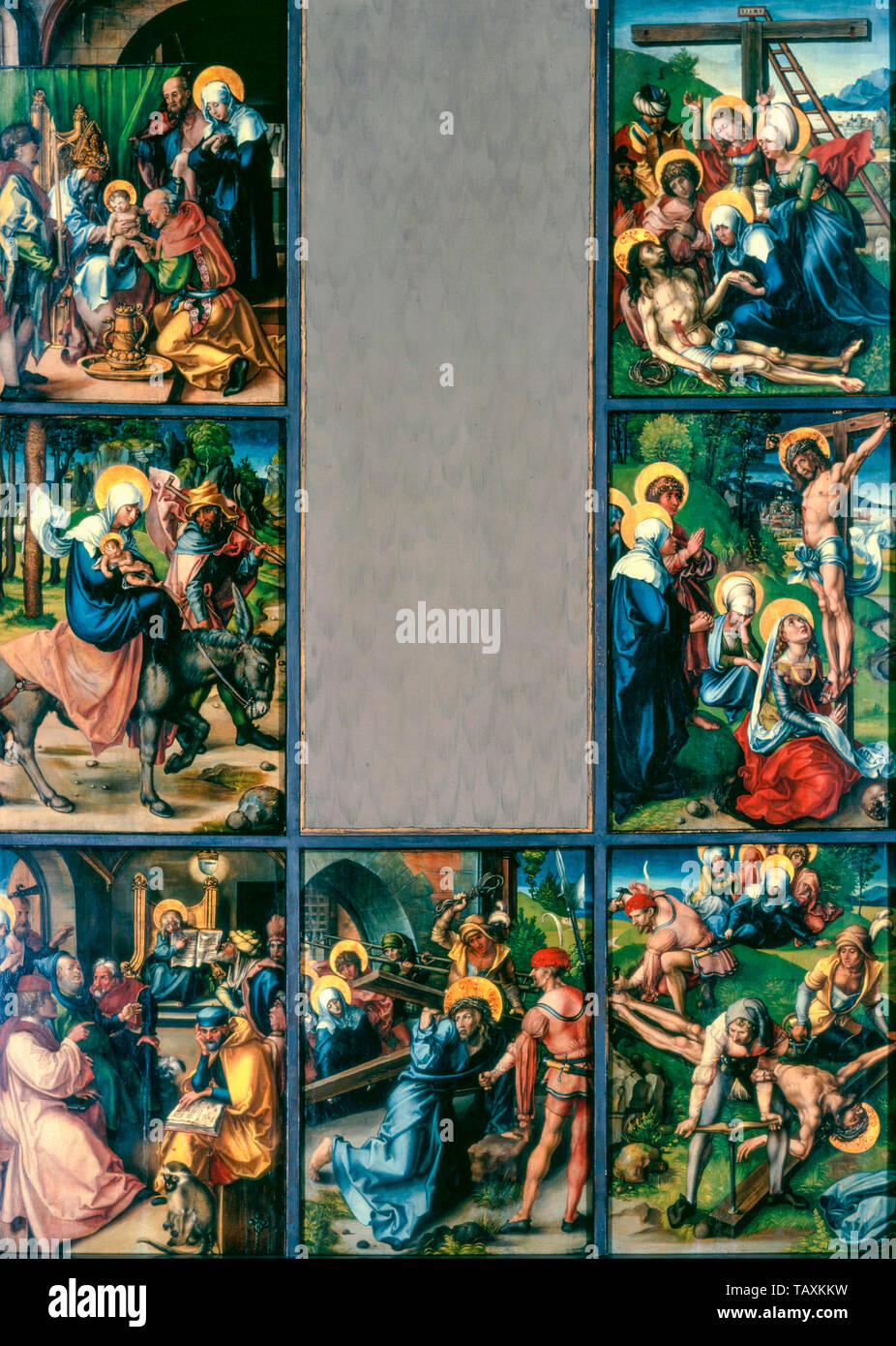 Albrecht Dürer, i sette dolori della Vergine, pittura, circa 1495 Foto Stock