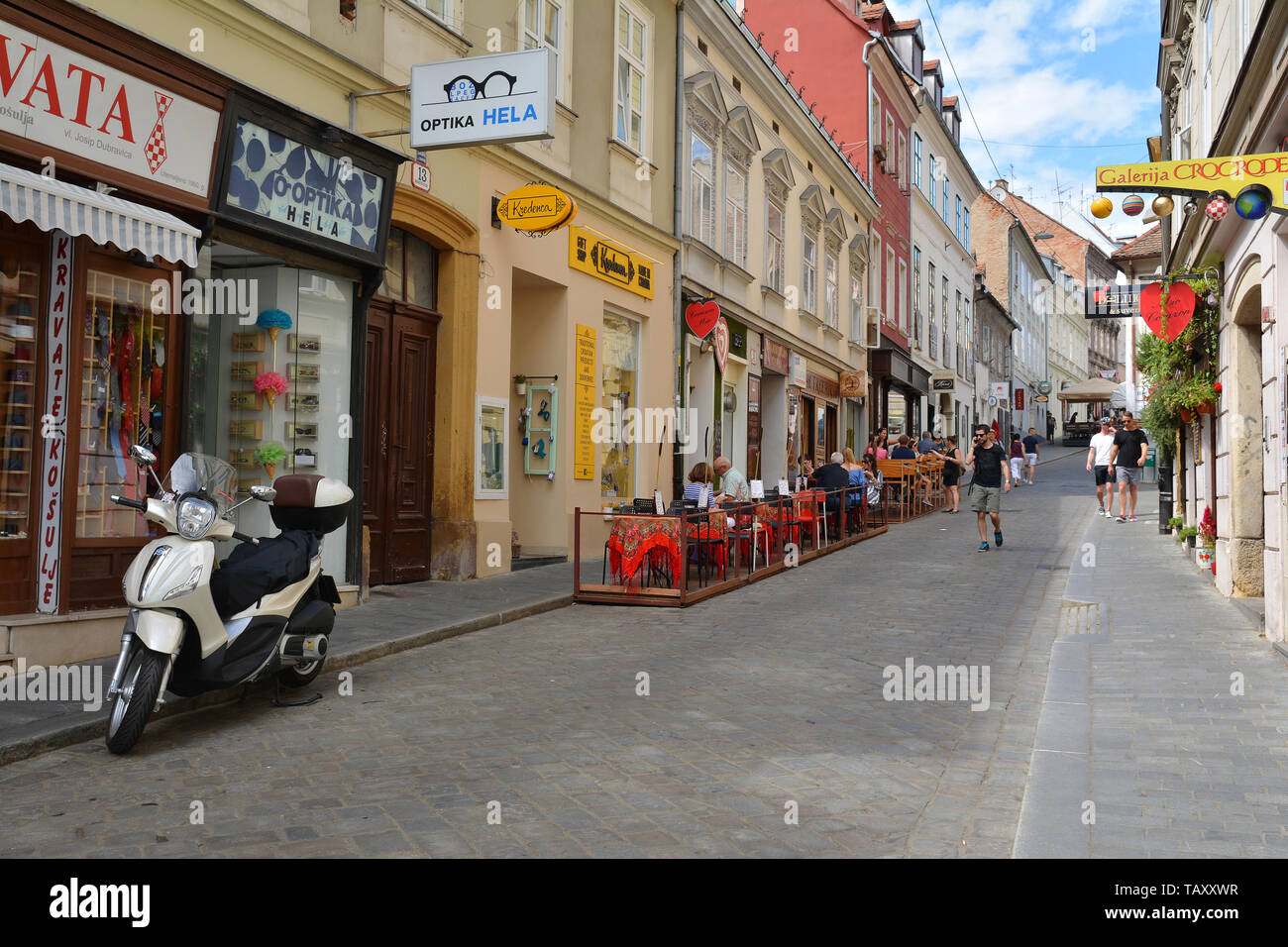 Zagabria, Croazia - 15 luglio 2017. Radiceva Street view nella città vecchia di Zagabria, Croazia. Foto Stock