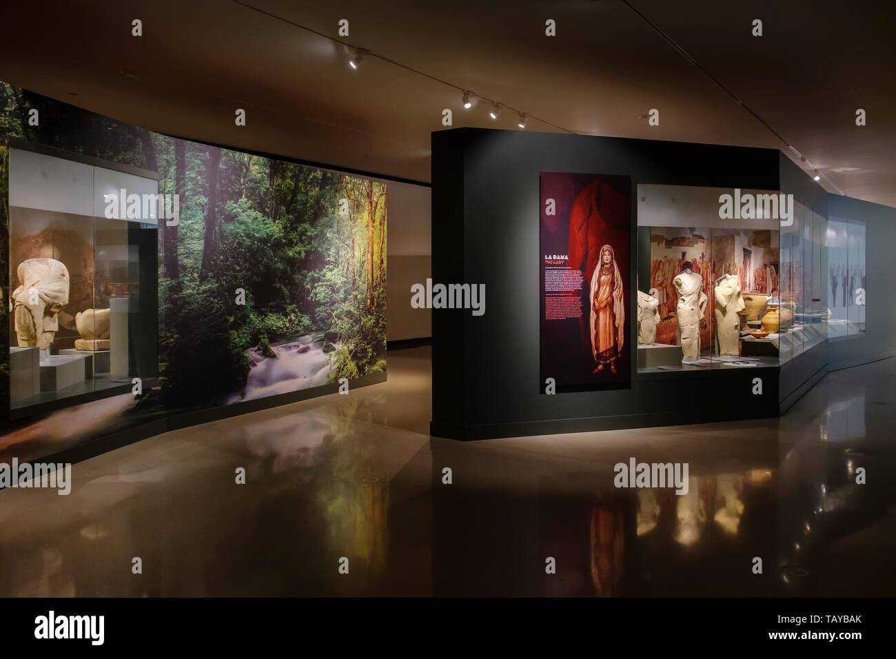 Vista generale del iberica mostra d'arte. Il Museo iberica. Jaén, southern Andalusia. Spagna europa Foto Stock