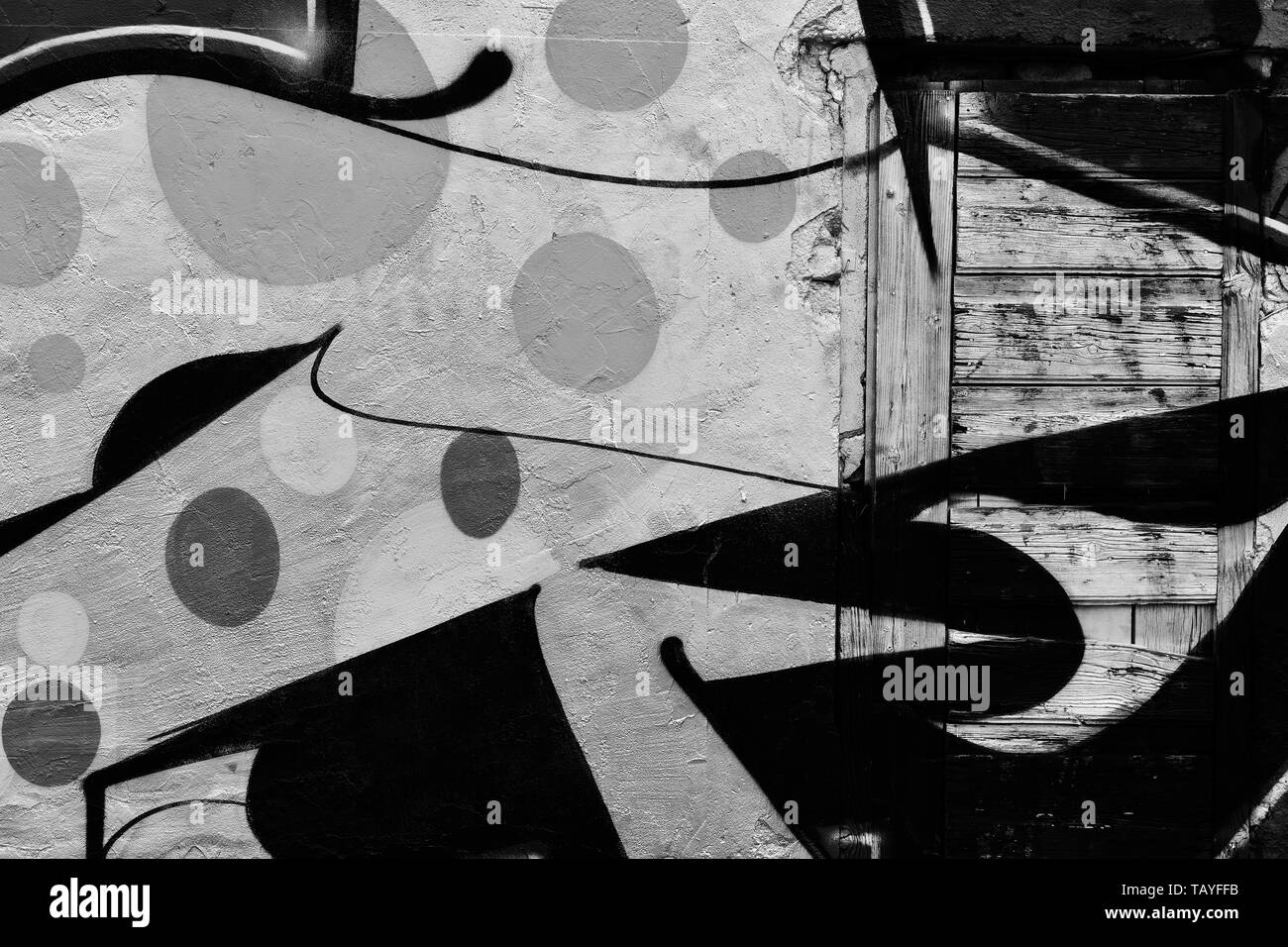 Porta di legno di destra Foto Stock