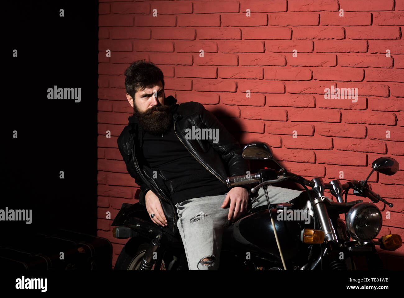 Biker barbuto immagini e fotografie stock ad alta risoluzione - Alamy