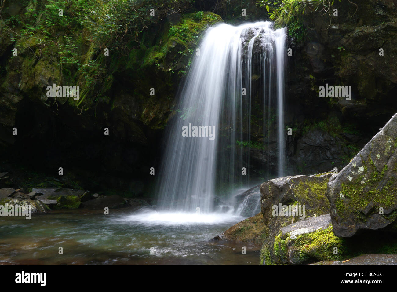 Motion-foto sfocata di Grotto rientra nel Parco Nazionale di Great Smoky Mountains Foto Stock