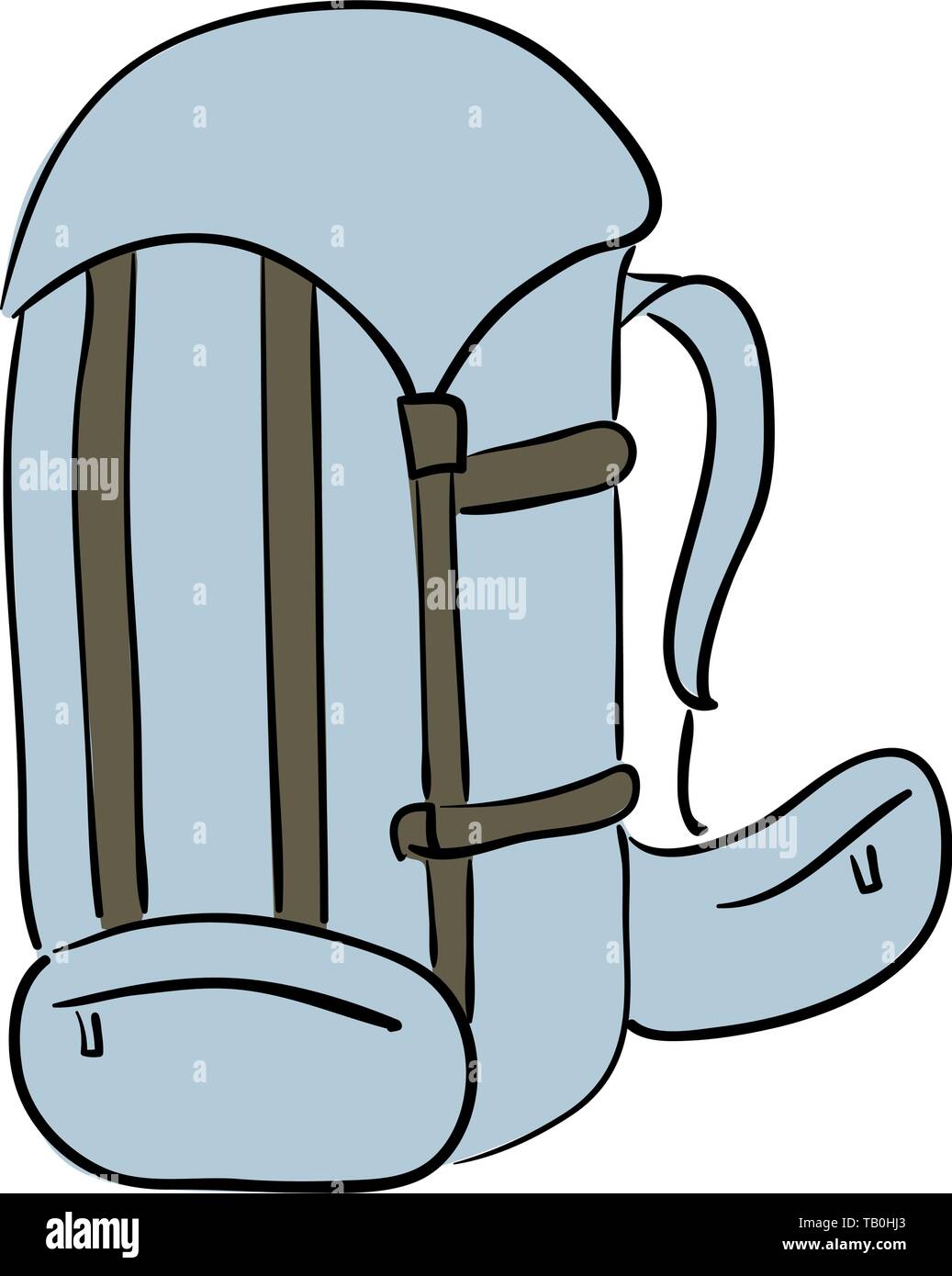 Zaino sportivo. Nera borsa sportiva, vettore deportes cordoncino zaino, scarpe bagful per la scuola di indumento isolato bagagli Illustrazione Vettoriale