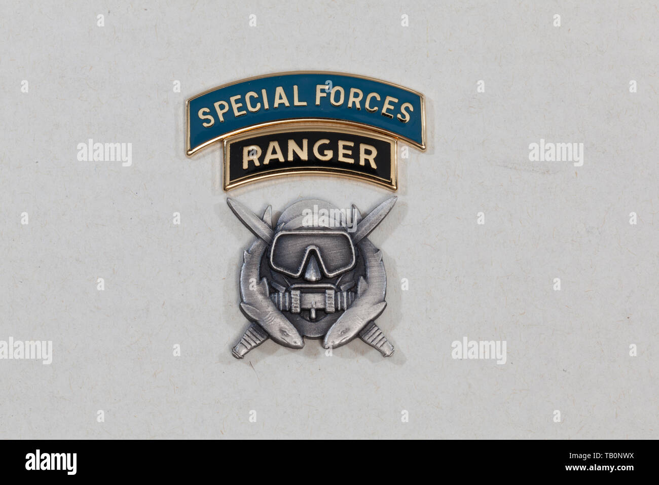 Le forze speciali Ranger combattente badge subacqueo Foto Stock