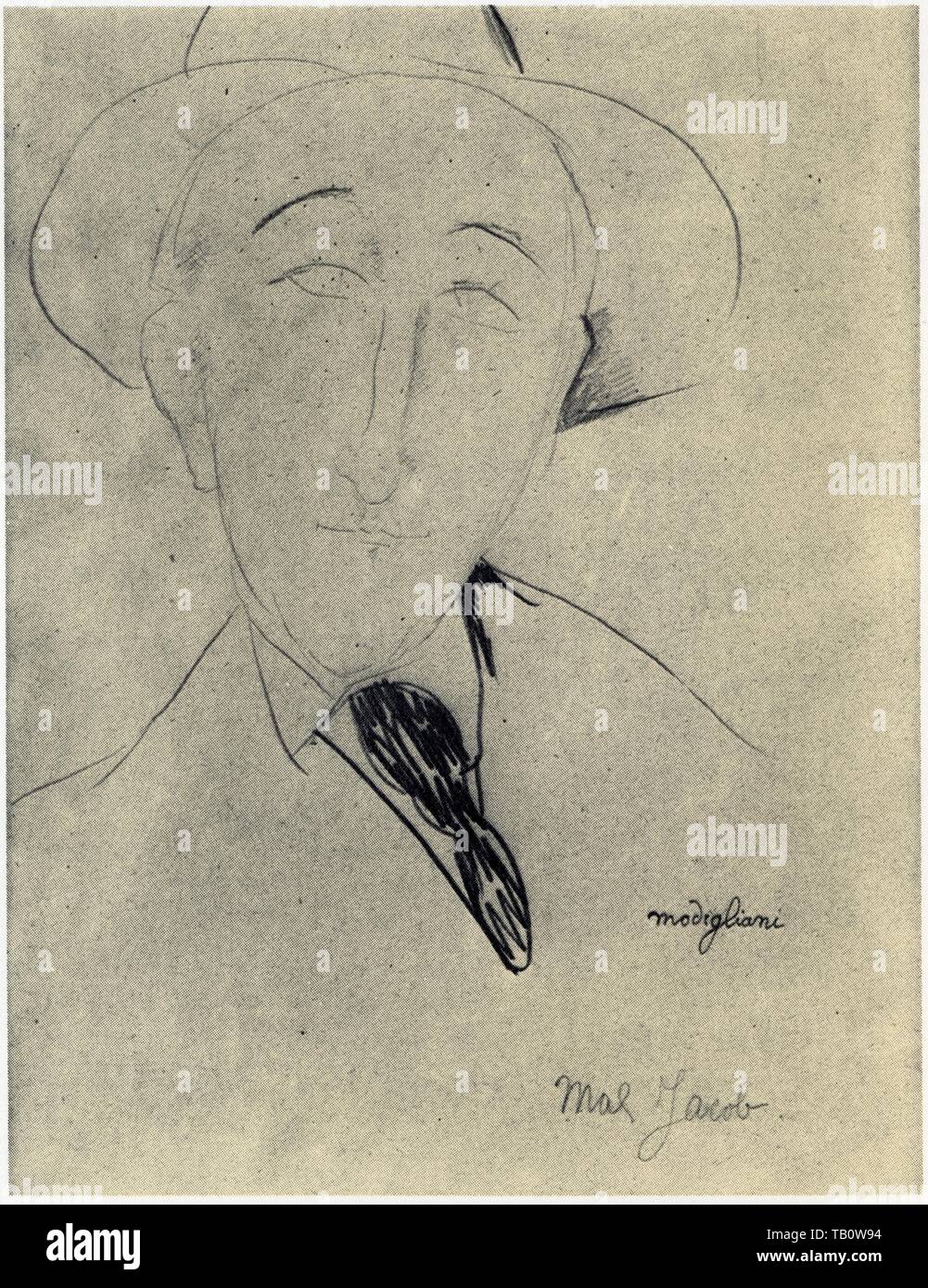 AMEDEO MODIGLIANI.MAX JACOB.1917.IL PASTELLO Foto Stock