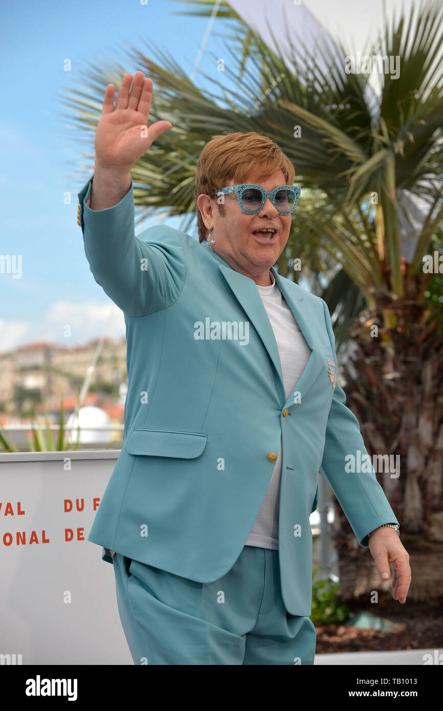 72esima edizione del Festival del Cinema di Cannes: photocall per il film Rocketman con Elton John il 16 maggio 2019 Foto Stock