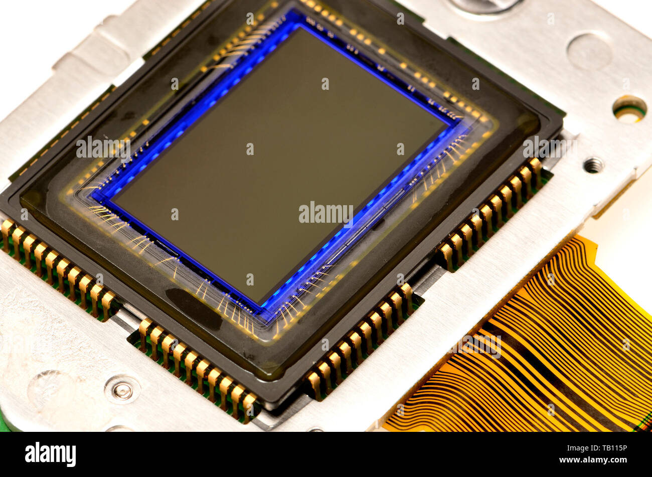Il funzionamento di una fotocamera digitale (Nikon D200) 10.2 megapixel del sensore Foto Stock