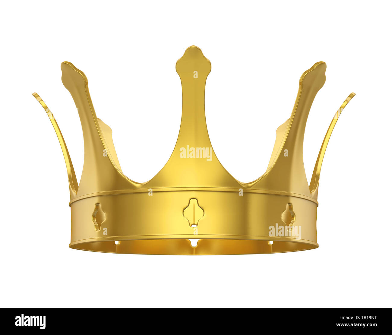 Golden Crown isolato Foto Stock