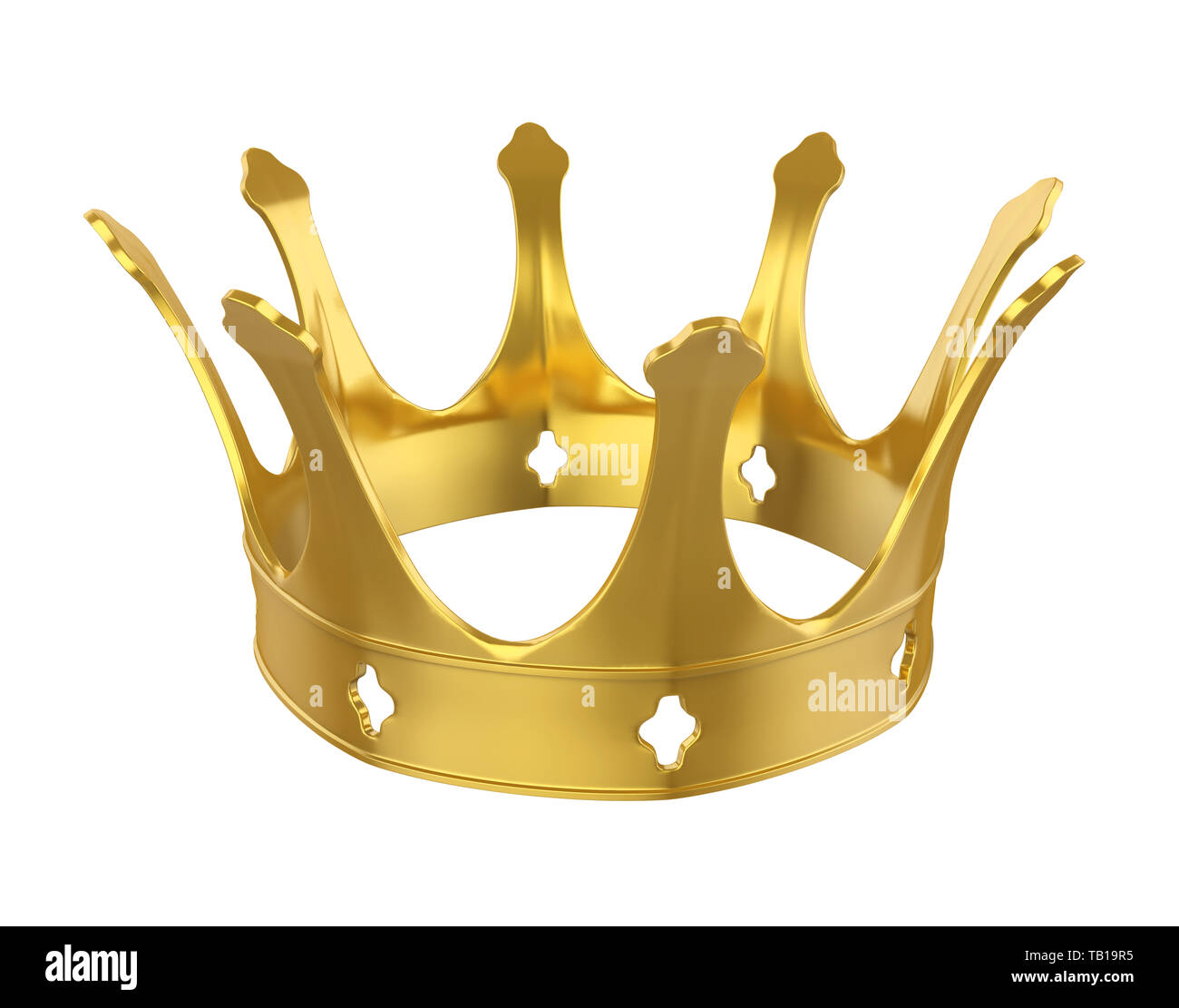 Golden Crown isolato Foto Stock