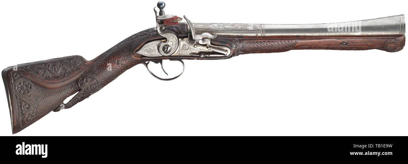 Piccole armi, pistole, flintlock pistola, ottomana del XIX secolo, Additional-Rights-Clearance-Info-Not-Available Foto Stock