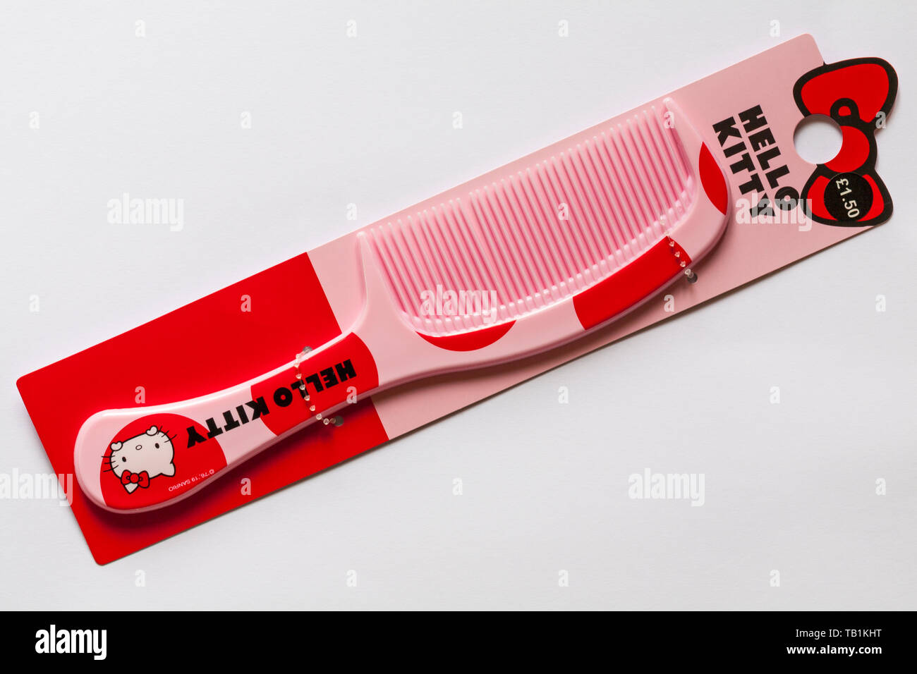 Hello Kitty pettine isolati su sfondo bianco Foto Stock