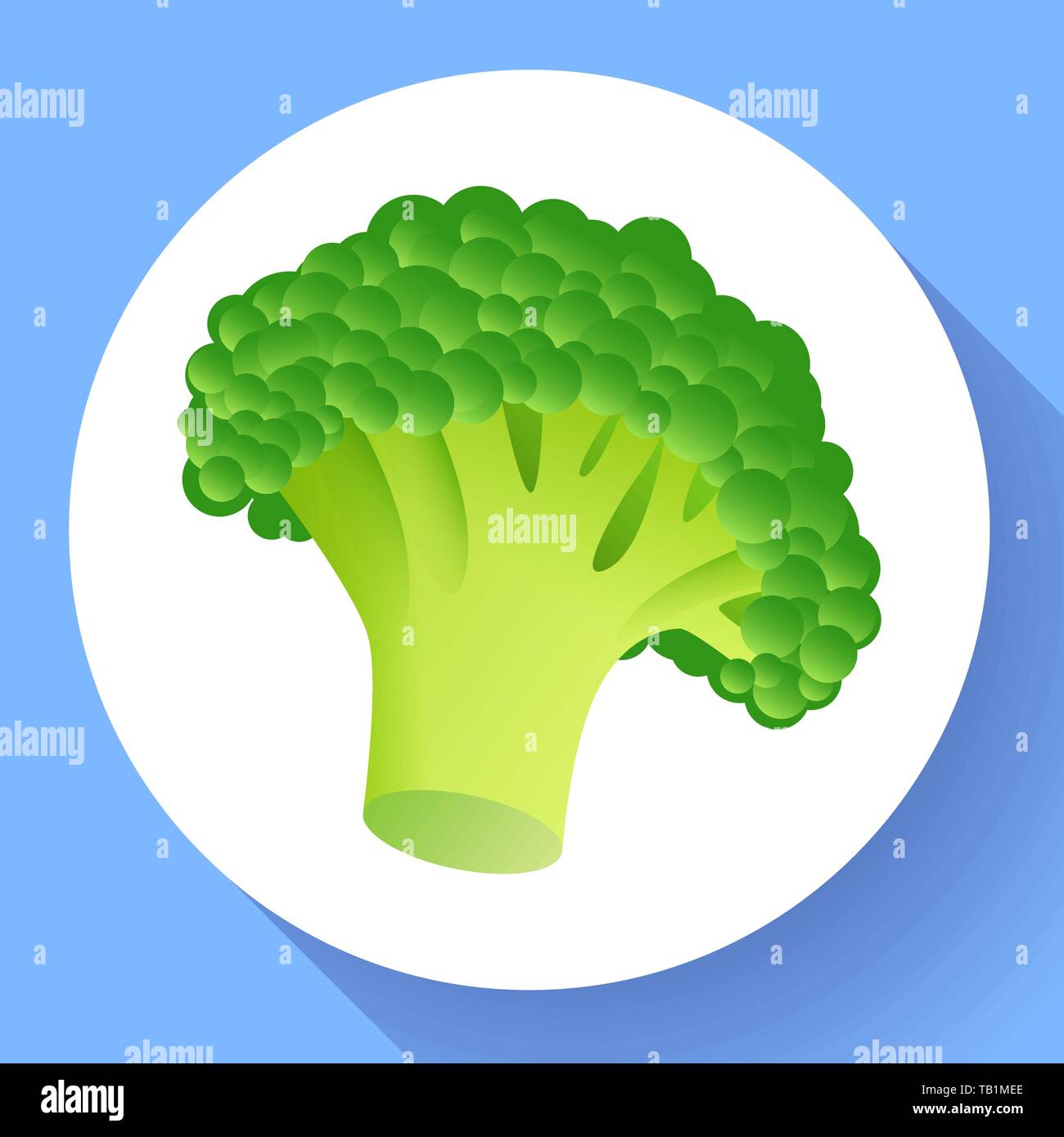 Broccoli freschi icona. Illustrazione realistica di broccoli freschi icona vettoriali per il web design Illustrazione Vettoriale