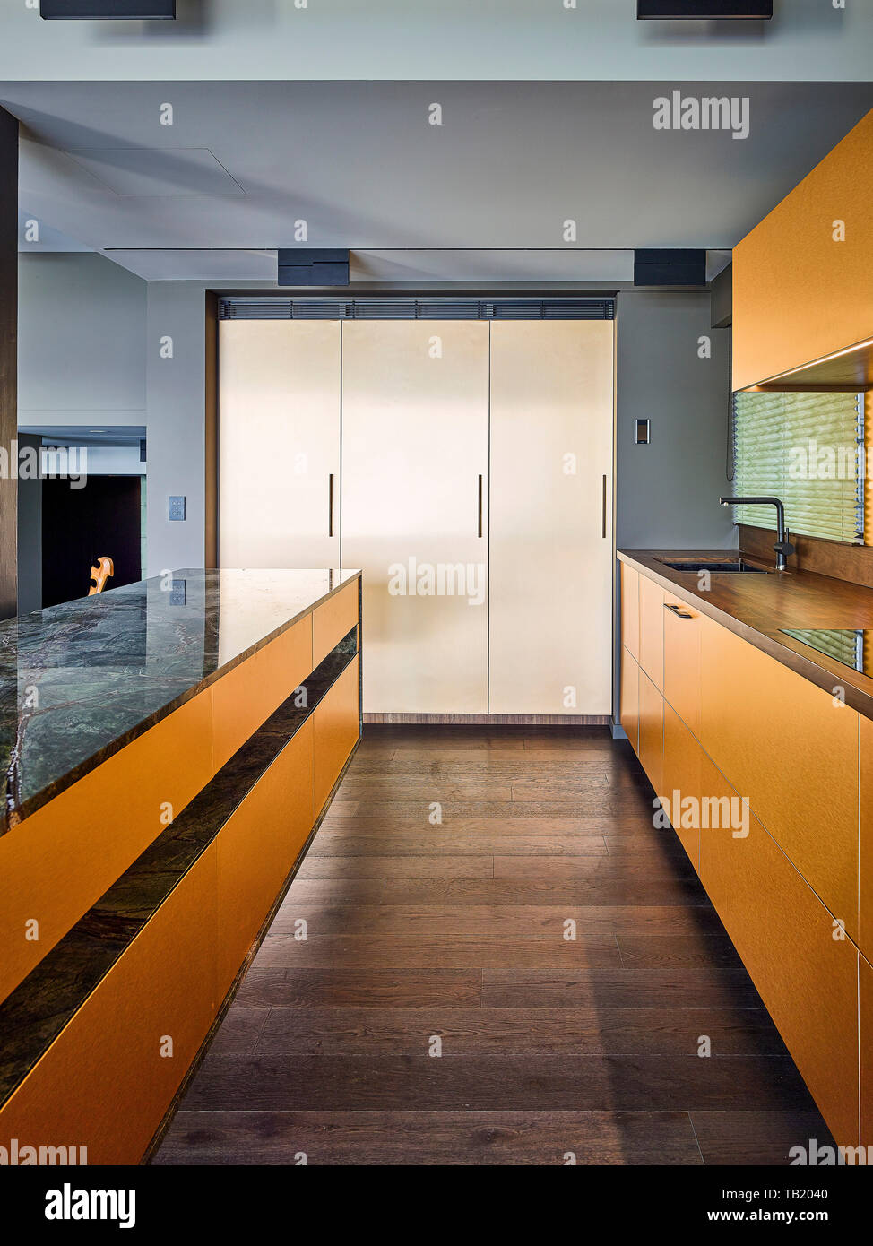 La cucina. Elizabeth Bay appartamento, Elizabeth Bay, Australia. Architetto: Rolf Ockert architetto, 2019. Foto Stock