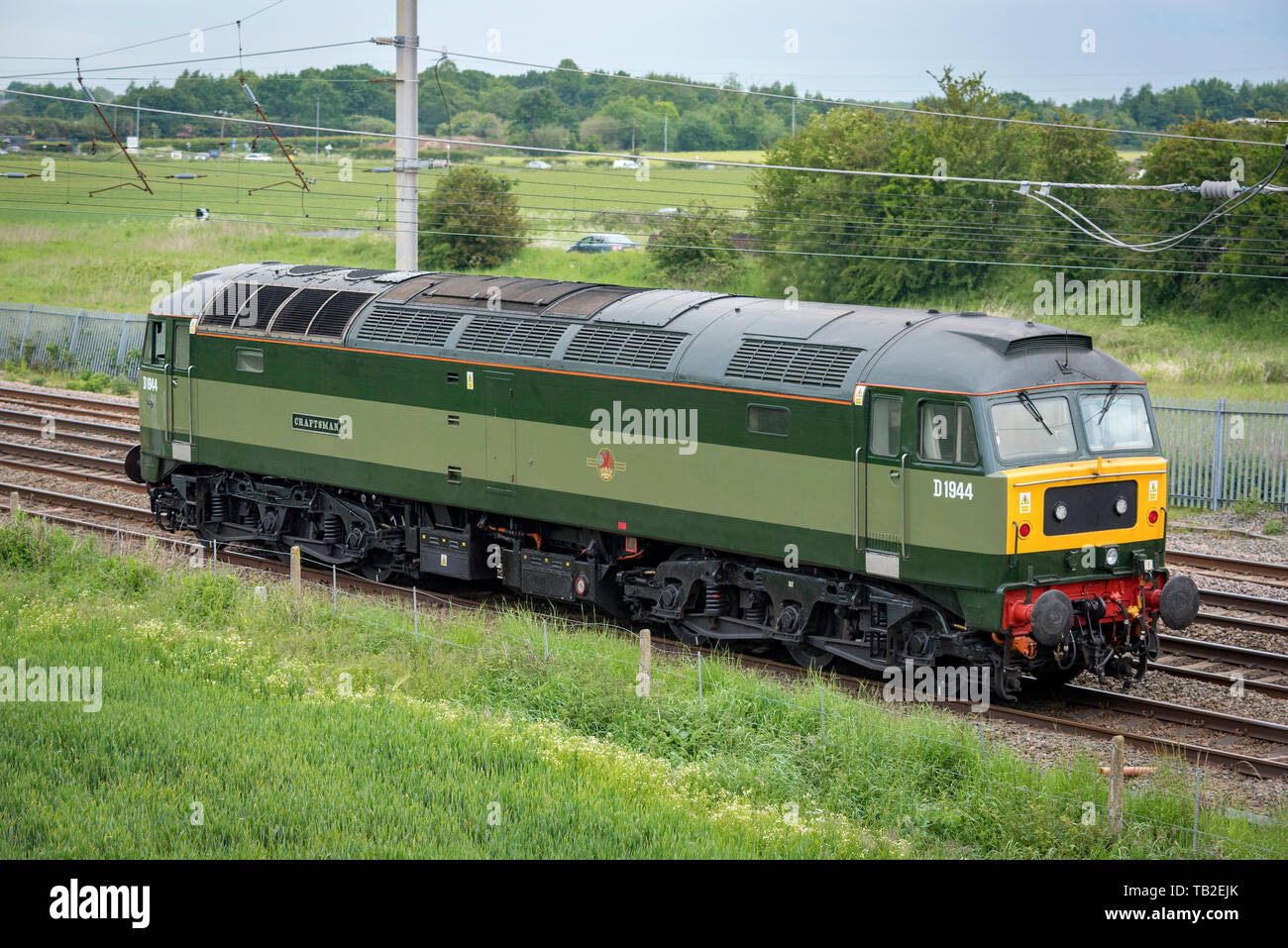 D1944 locomotiva diesel artigiano a Winwick Foto Stock
