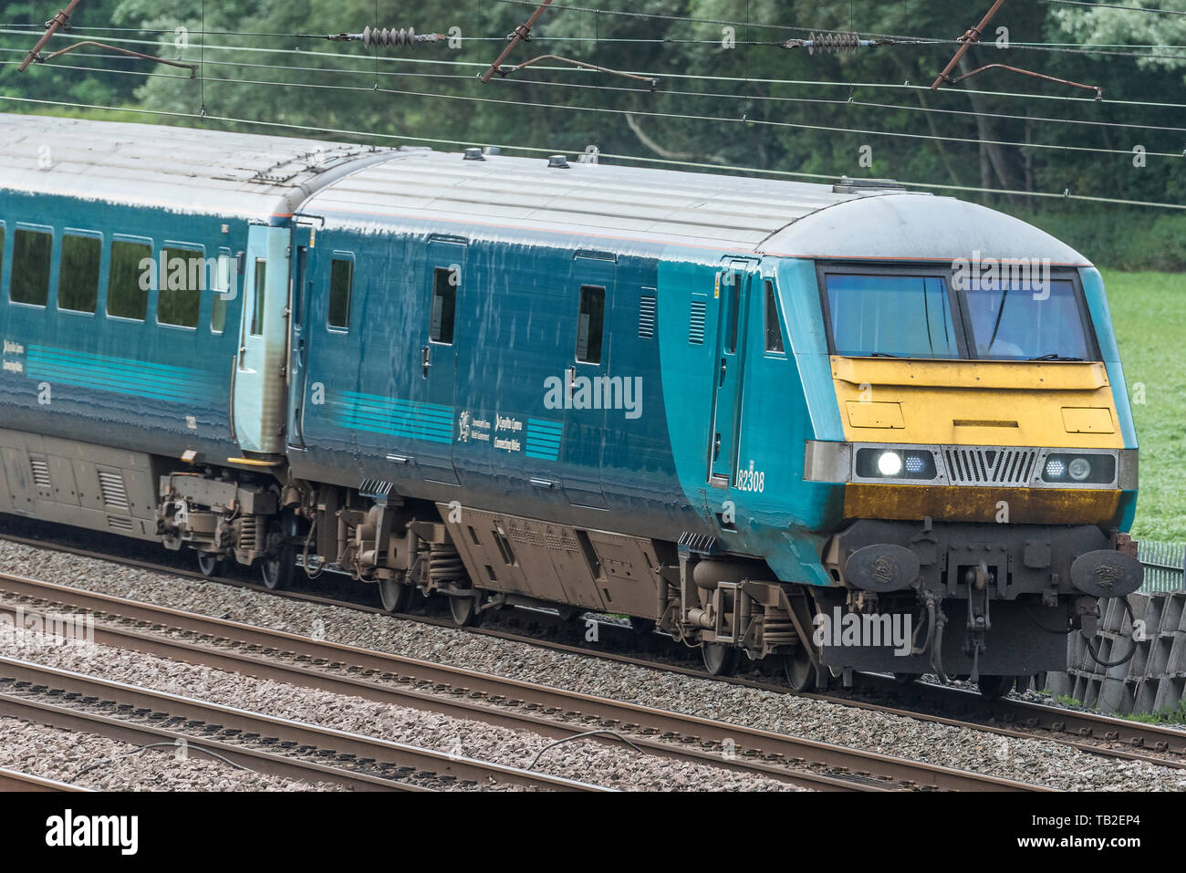 Arriva il Galles Classe 82 treno Winwick. Foto Stock