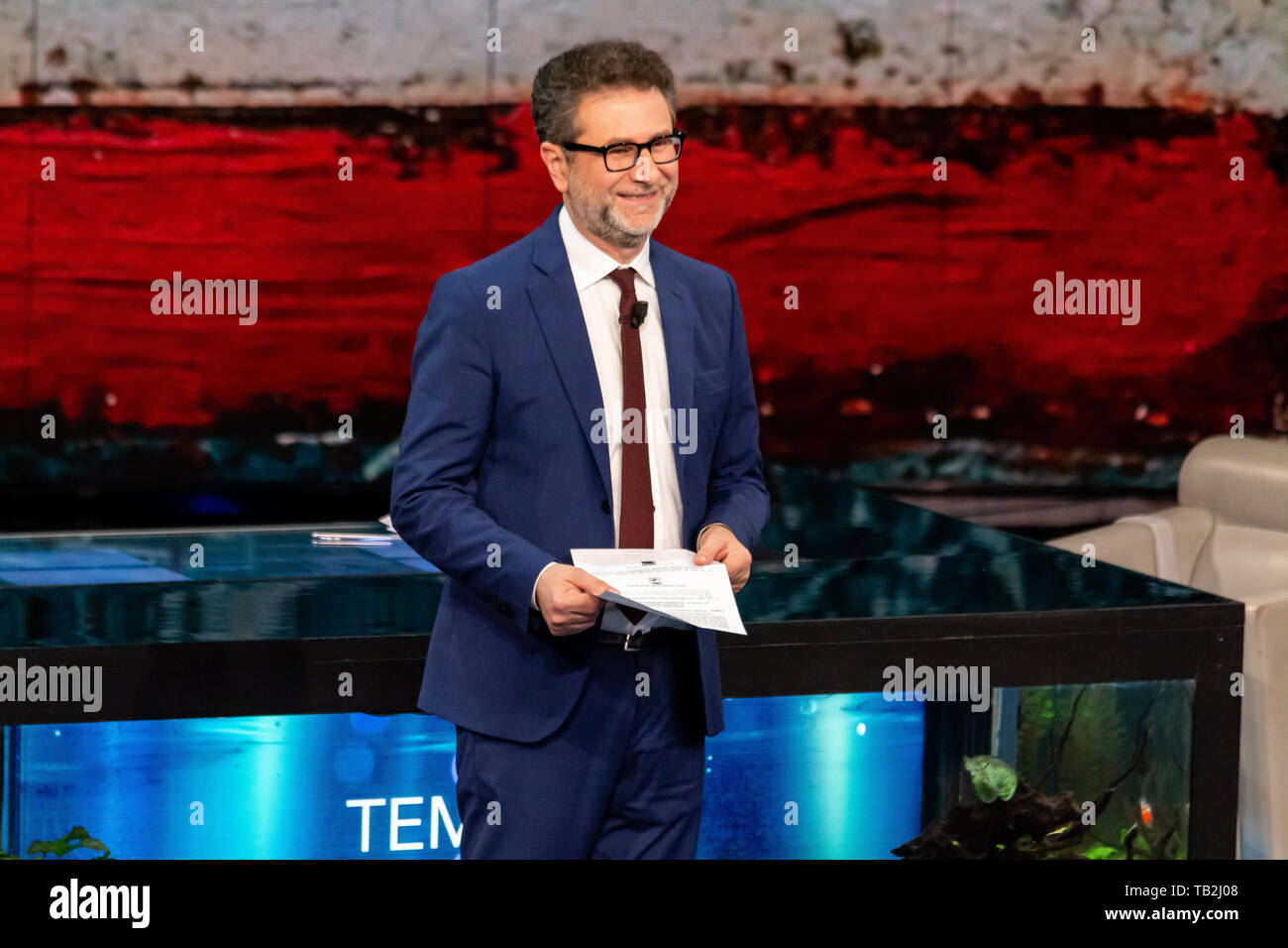 Milano, Italia. 26 maggio 2019. Fabio Fazio assiste Che tempo che fa spettacolo TV il 26 maggio 2019 a Milano, Italia. © Alessandro Bremec Foto Stock