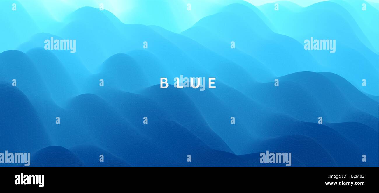 La superficie dell'acqua. Blu sfondo astratto. Illustrazione Vettoriale per la progettazione. Illustrazione Vettoriale