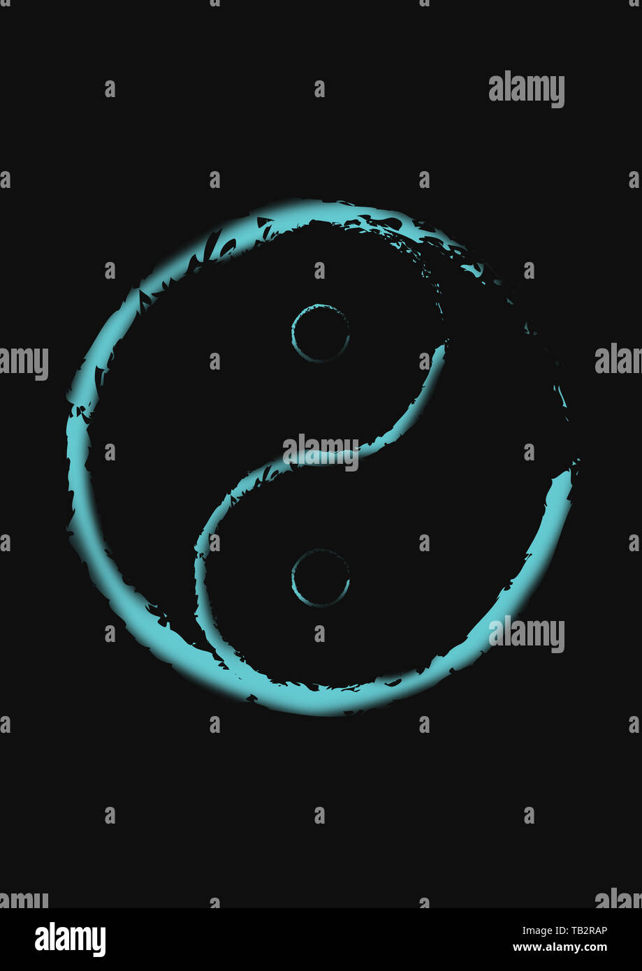 Yin Yang dell'immagine di sfondo Foto Stock