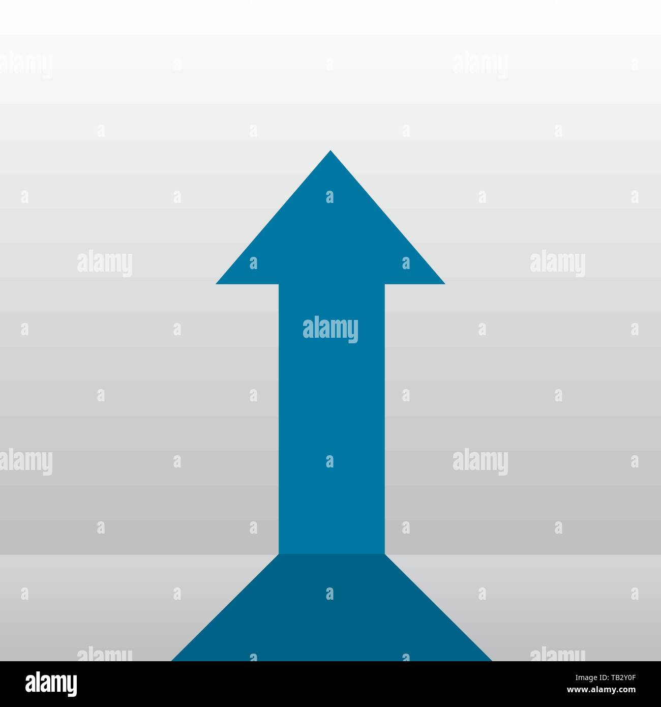 Freccia verso l'alto. Illustrazione Vettoriale. Blue icona a forma di freccia Illustrazione Vettoriale