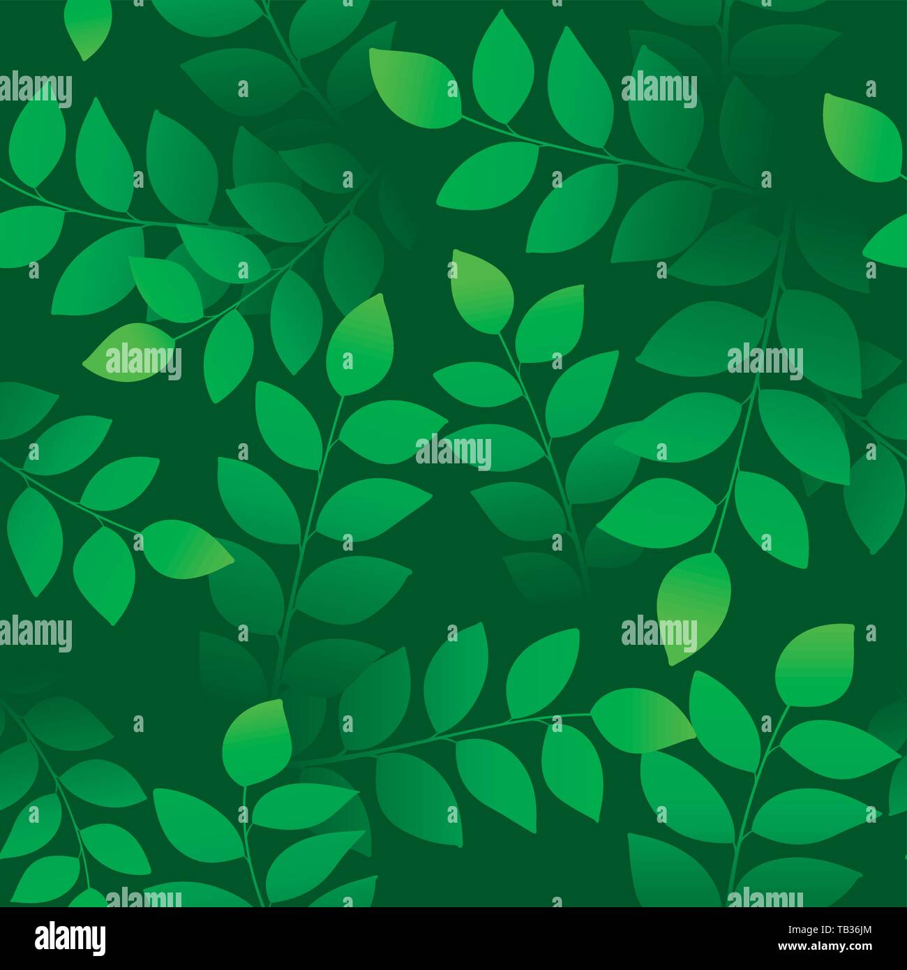 Illustrazione Vettoriale. Seamless ramo verde con uno sfondo con texture in foglia. Illustrazione Vettoriale