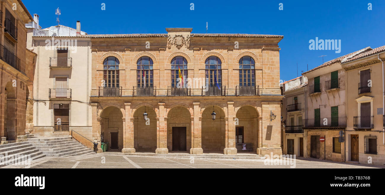 Panorama del municipio storico di Alcaraz, Spagna Foto Stock