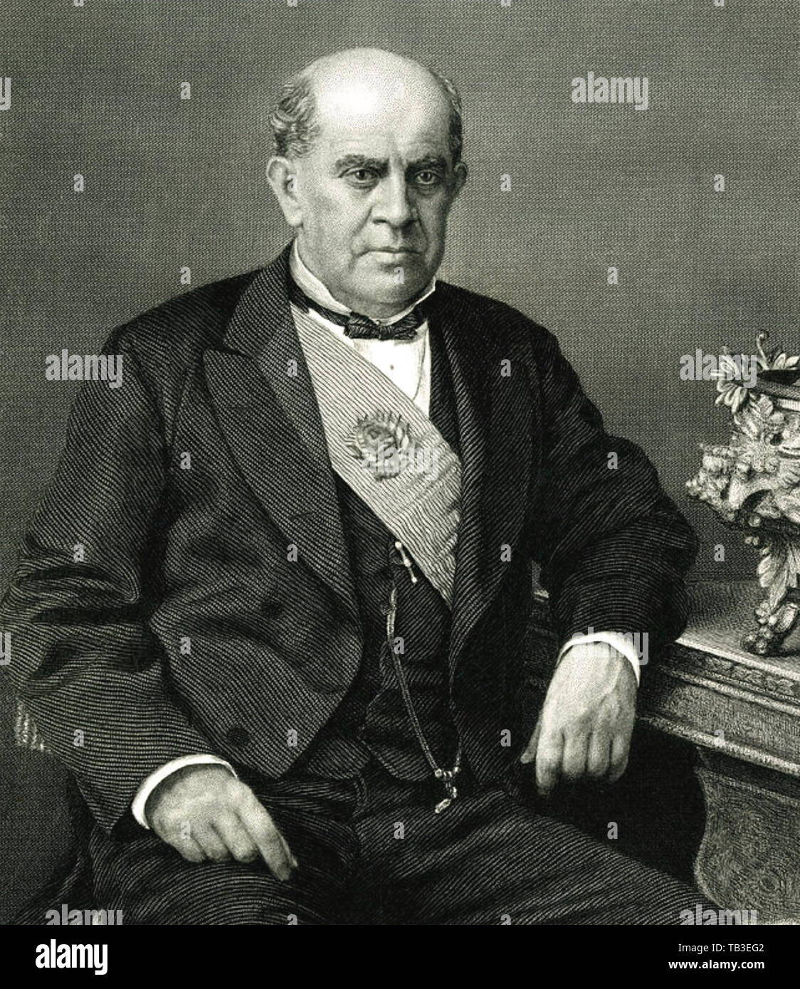 DOMINGO SARMIENTO (1811-1888) come settimo Presidente dell'Argentina circa 1870 Foto Stock