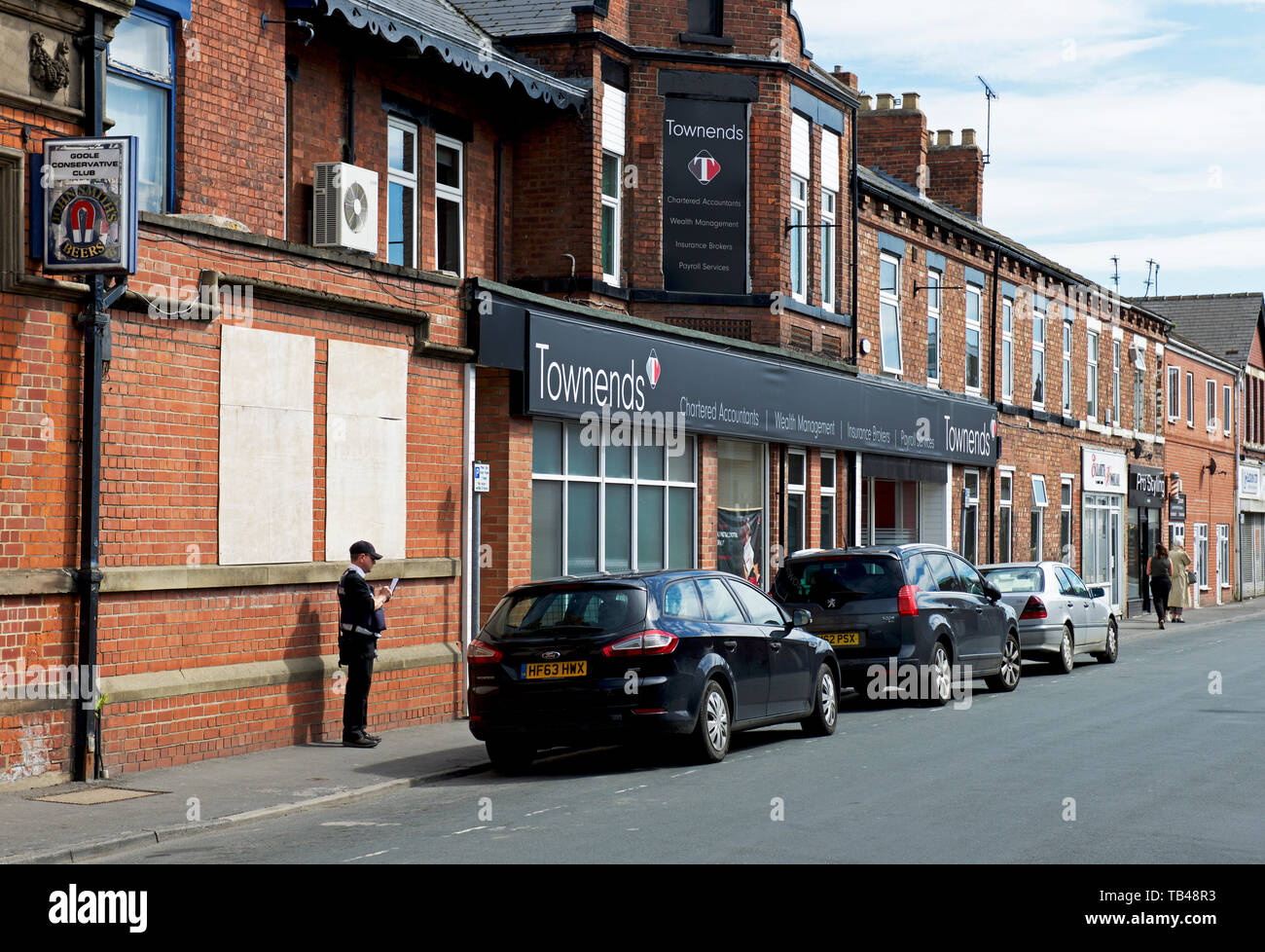 Vigile in Goole, East Yorkshire, Inghilterra, Regno Unito Foto Stock