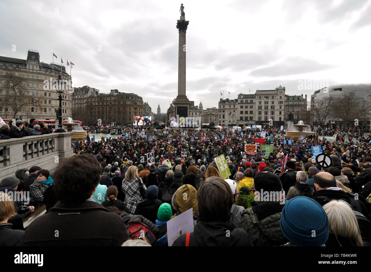 CND Trident rally, Londra, Febbraio 2016 Foto Stock