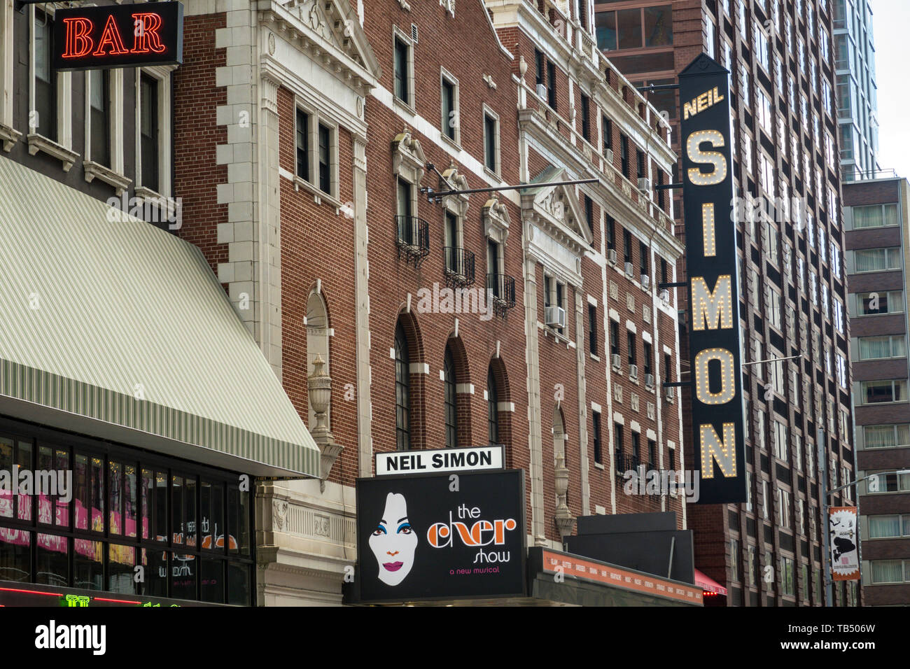 Cher Show al Neil Simon Theatre di Times Square NYC, STATI UNITI D'AMERICA Foto Stock
