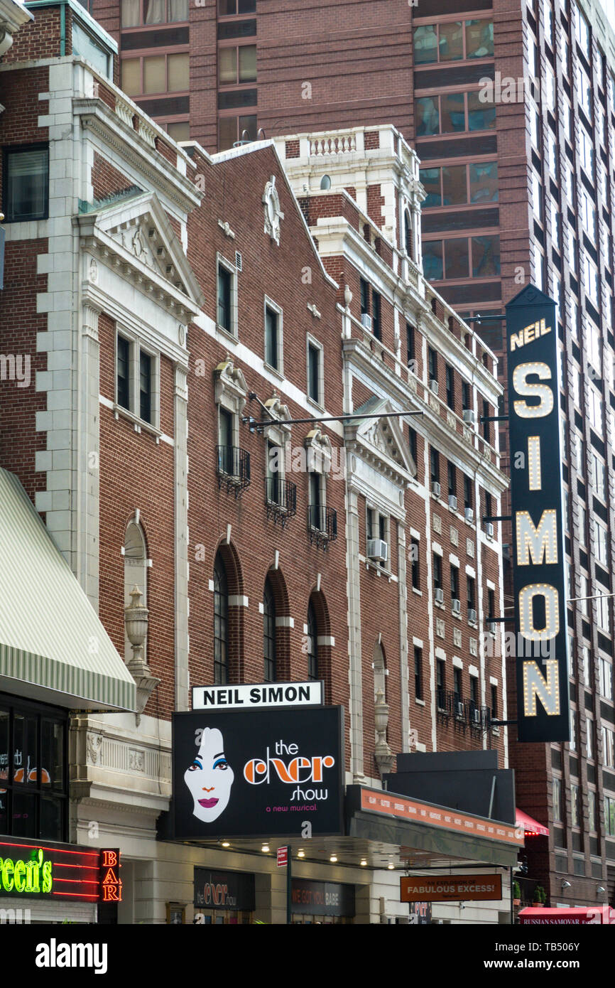 Cher Show al Neil Simon Theatre di Times Square NYC, STATI UNITI D'AMERICA Foto Stock