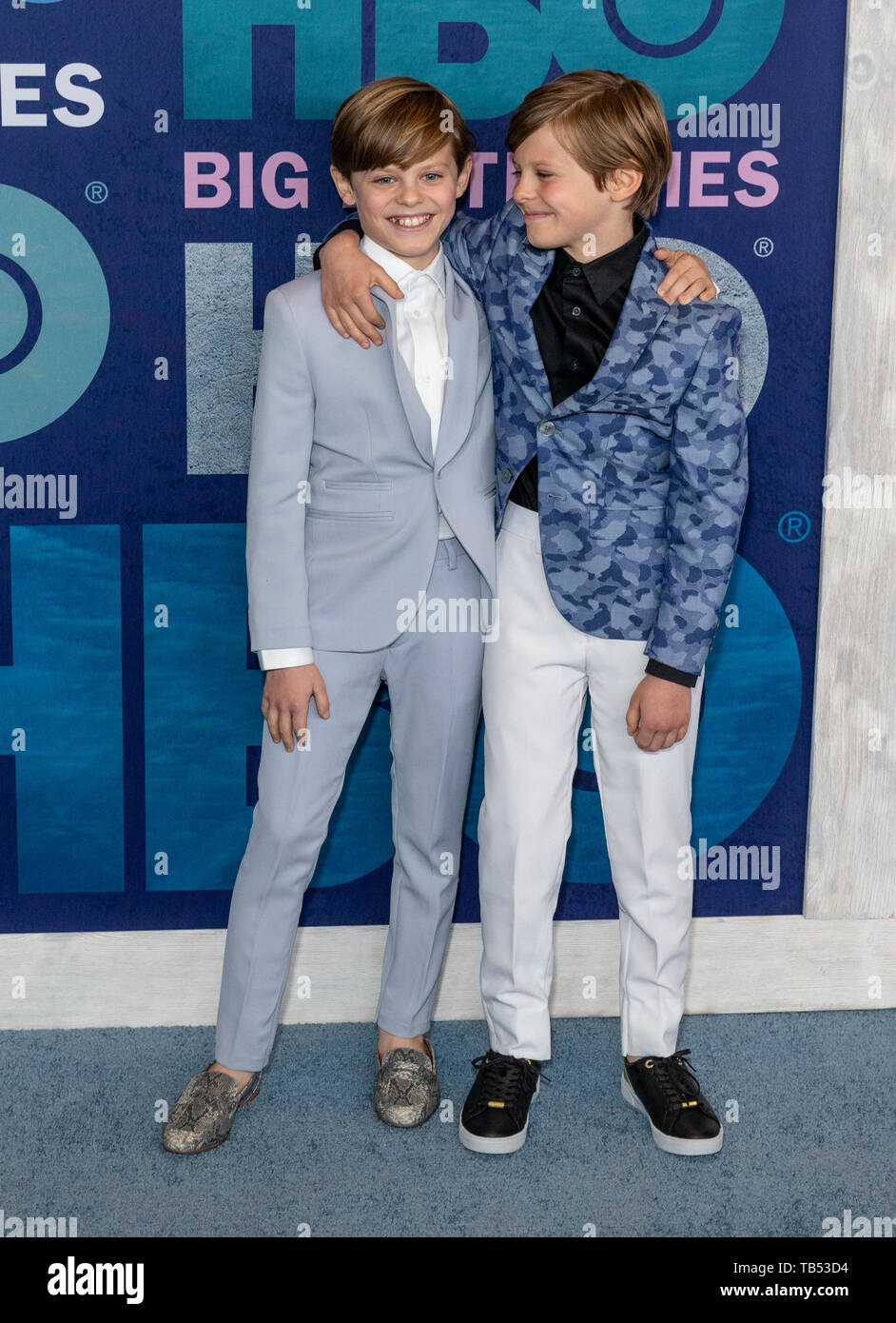 New York, NY - 29 Maggio 2019: Cameron Crovetti e Nicholas Crovetti frequentare HBO Un piccolo grande giace la stagione 2 Premiere al jazz presso il Lincoln Center Foto Stock