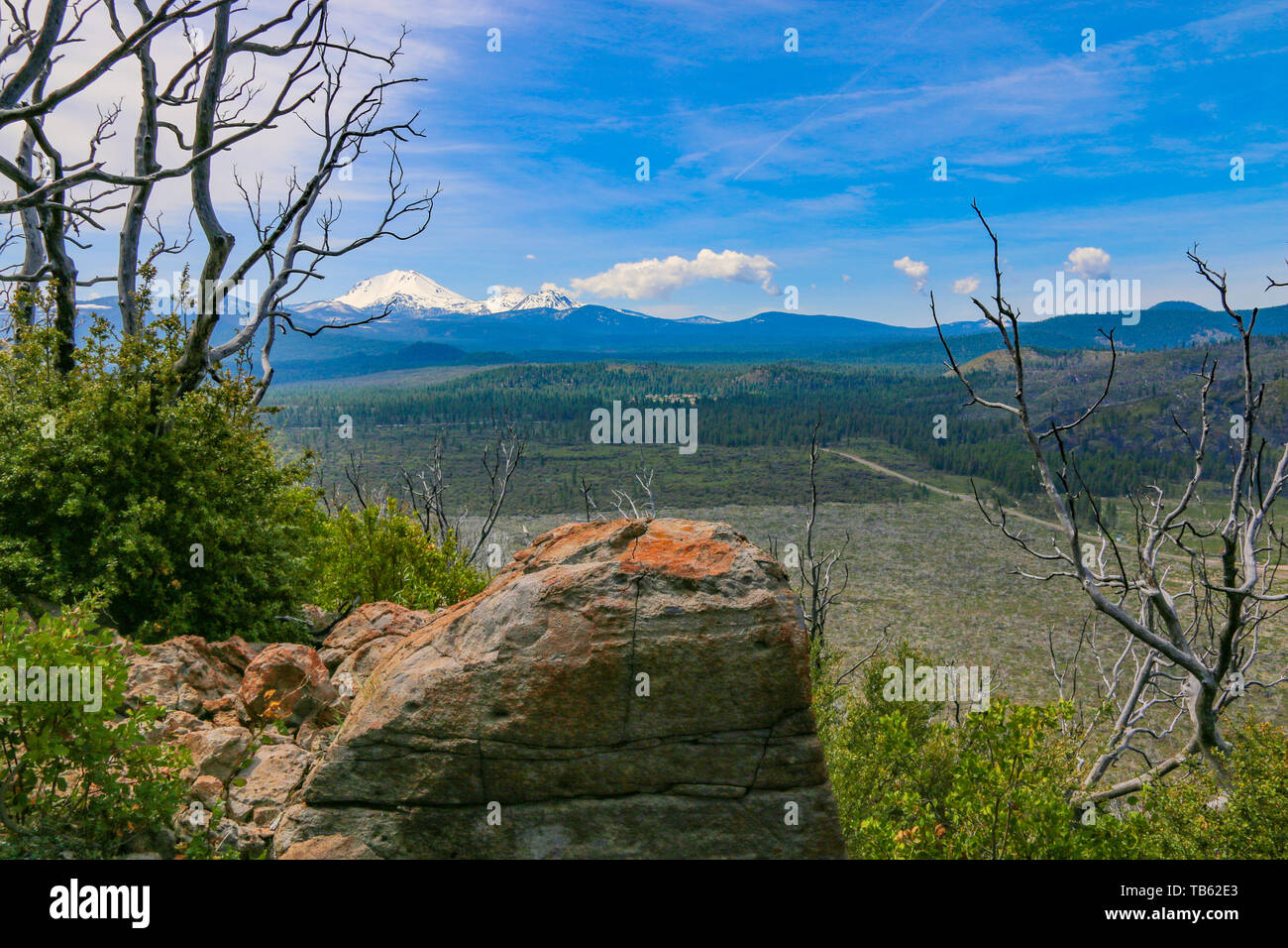 Hat Creek Rim Punto Panoramico, CALIFORNIA, STATI UNITI D'AMERICA Foto Stock