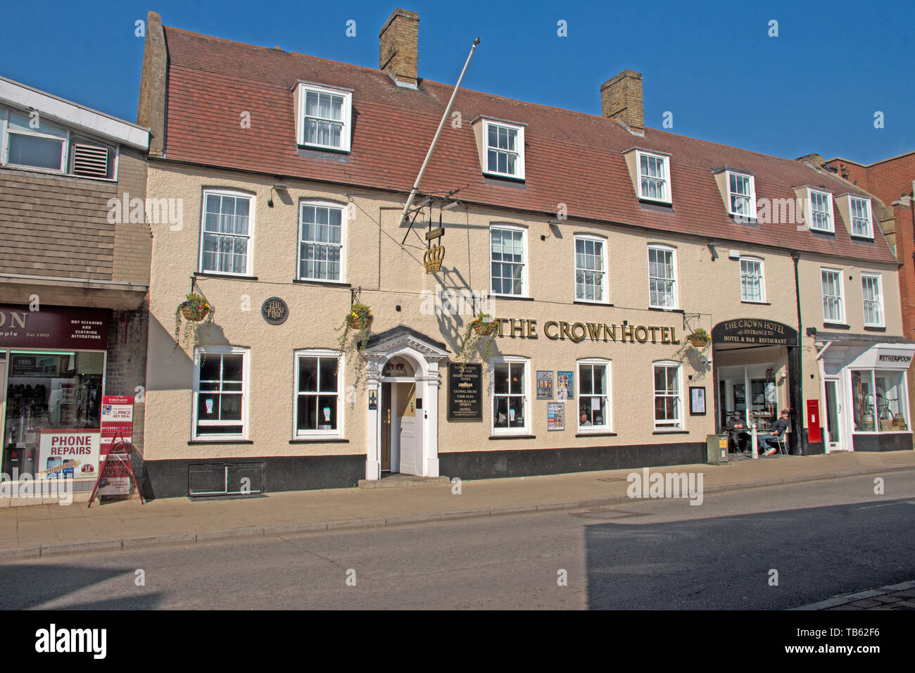 Biggleswade Bedfordshire il Crown Hotel Foto Stock