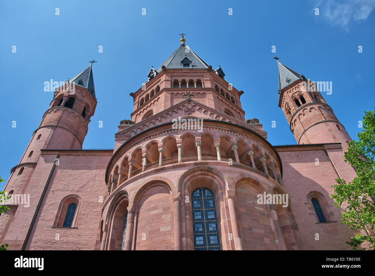 Parte del St Martins cattedrale Dom di Mainz, Germania Foto Stock