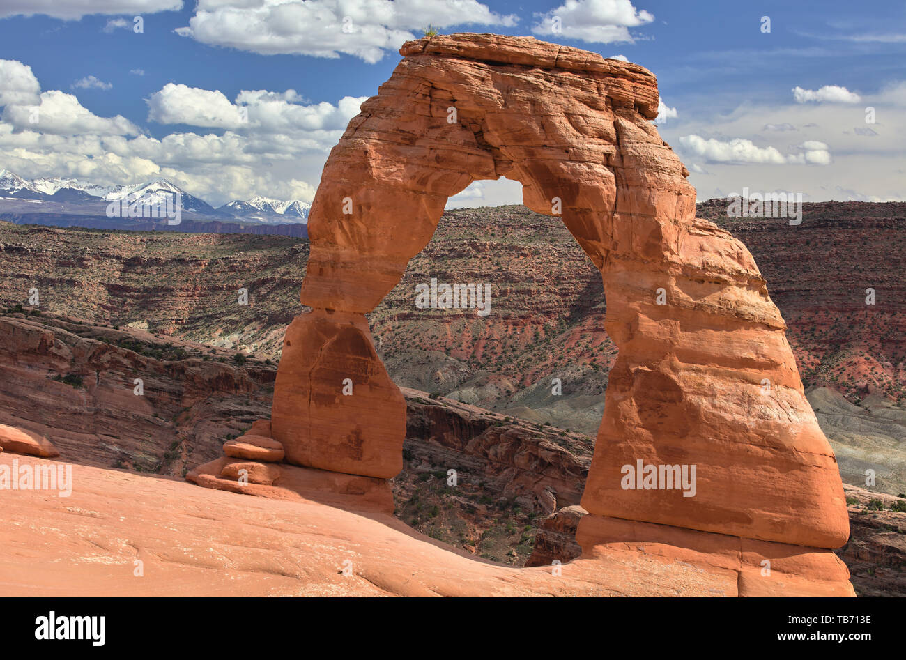 Delicate Arch nel Parco Nazionale Arches, Utah, Stati Uniti d'America Foto Stock