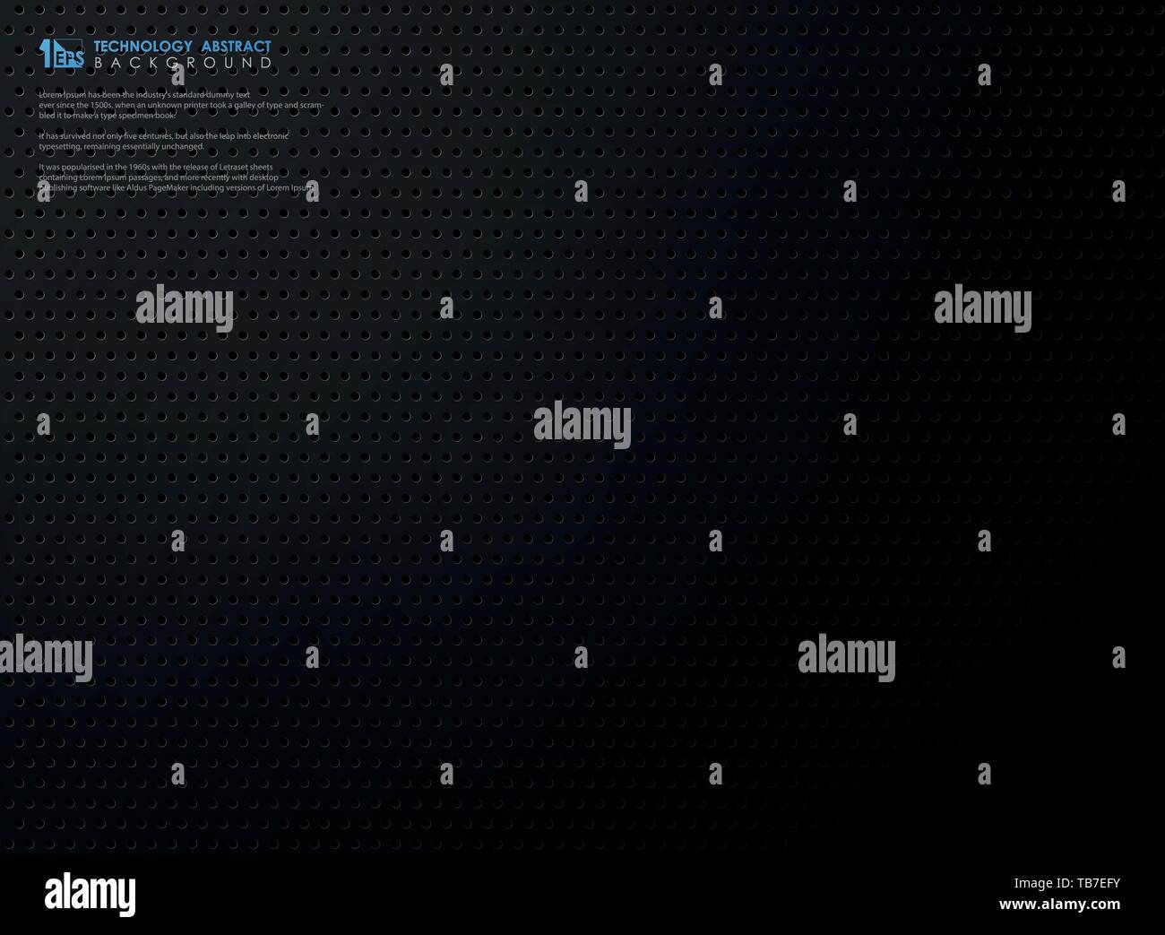 Abstract la moderna tecnologia di gradiente in acciaio nero modello con cerchio tech. È possibile utilizzare per creare poster, d'arte e progettazione del modello della relazione annuale. Illustrazione Vettoriale